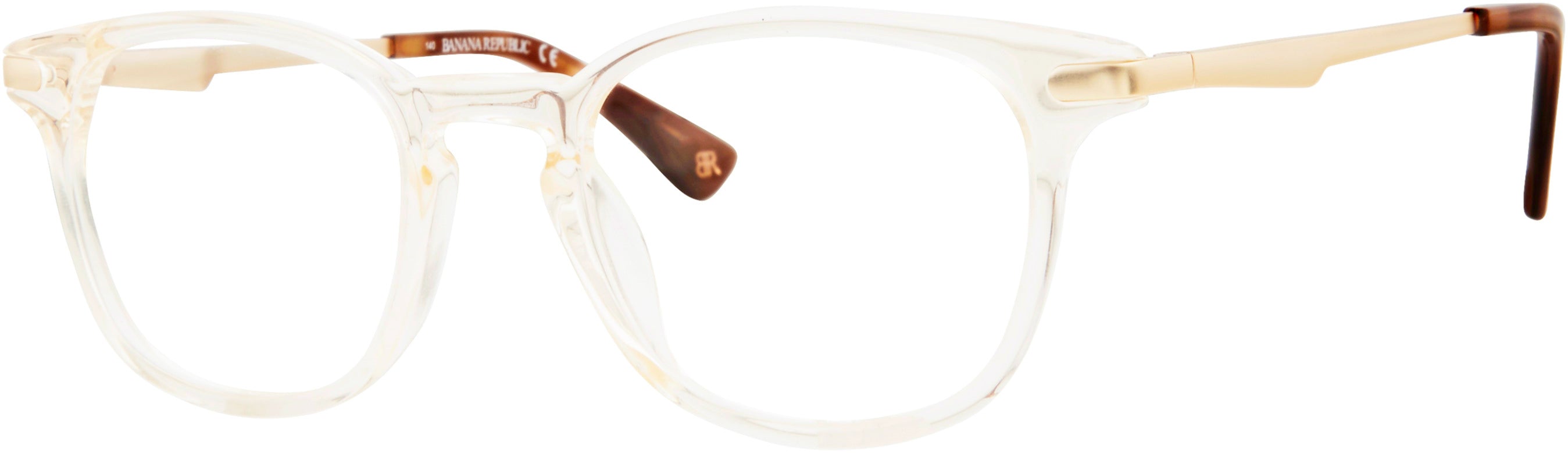 Banana Republic Jayvon Oval Modified Eyeglasses 08E7-08E7  Crystal Horn (00 Demo Lens)