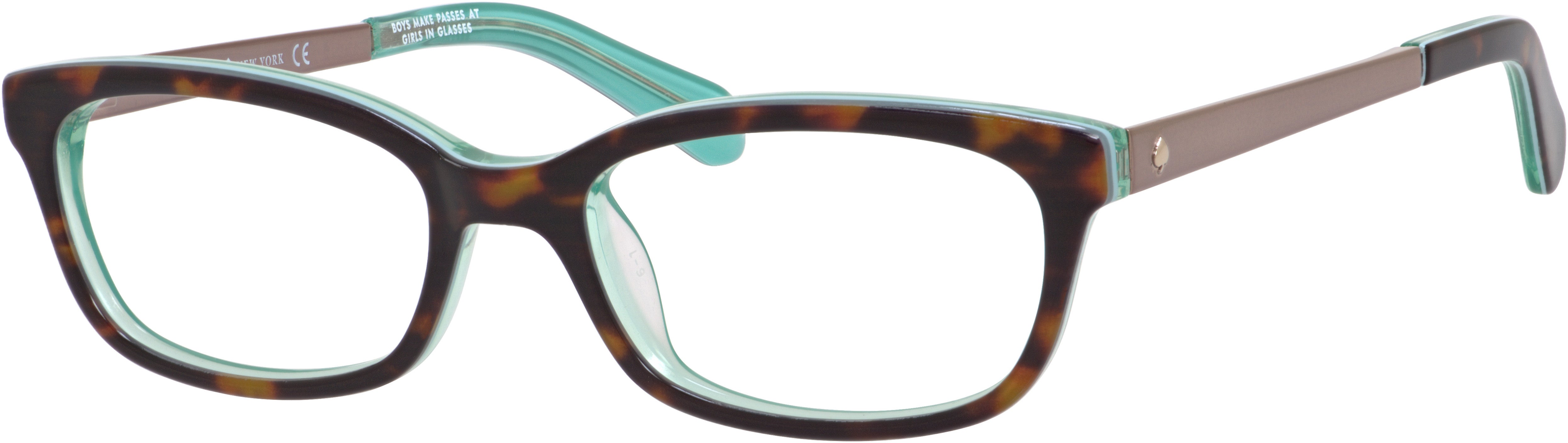 Kate Spade Jazmine Us Rectangular Eyeglasses 0RSE-0RSE  Havana Green (00 Demo Lens)