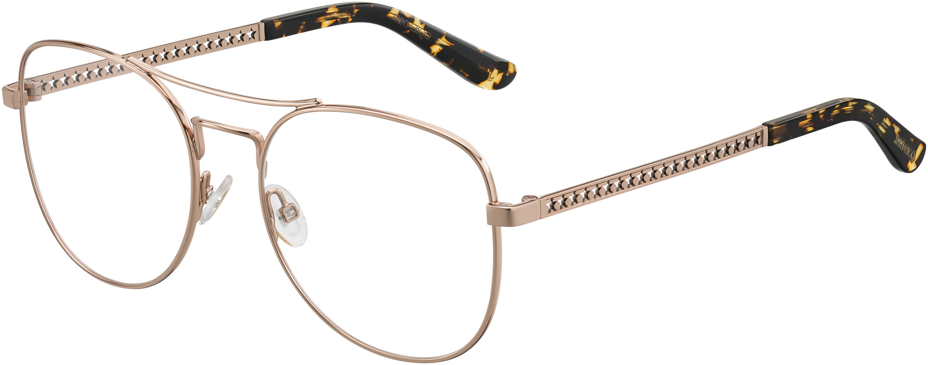  Jimmy Choo 200 Oval Modified Eyeglasses 0J5G-0J5G  Gold (00 Demo Lens)