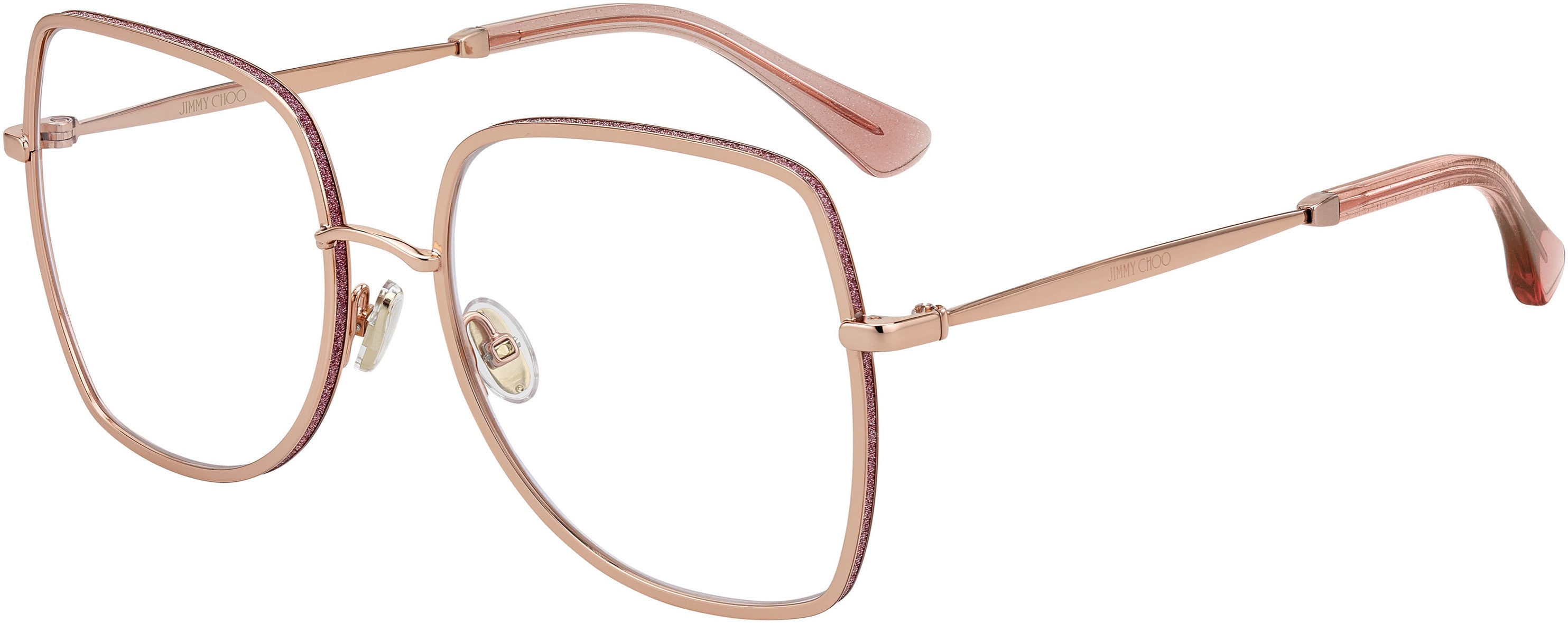  Jimmy Choo 228 Square Eyeglasses 0EYR-0EYR  Gold Pink (00 Demo Lens)