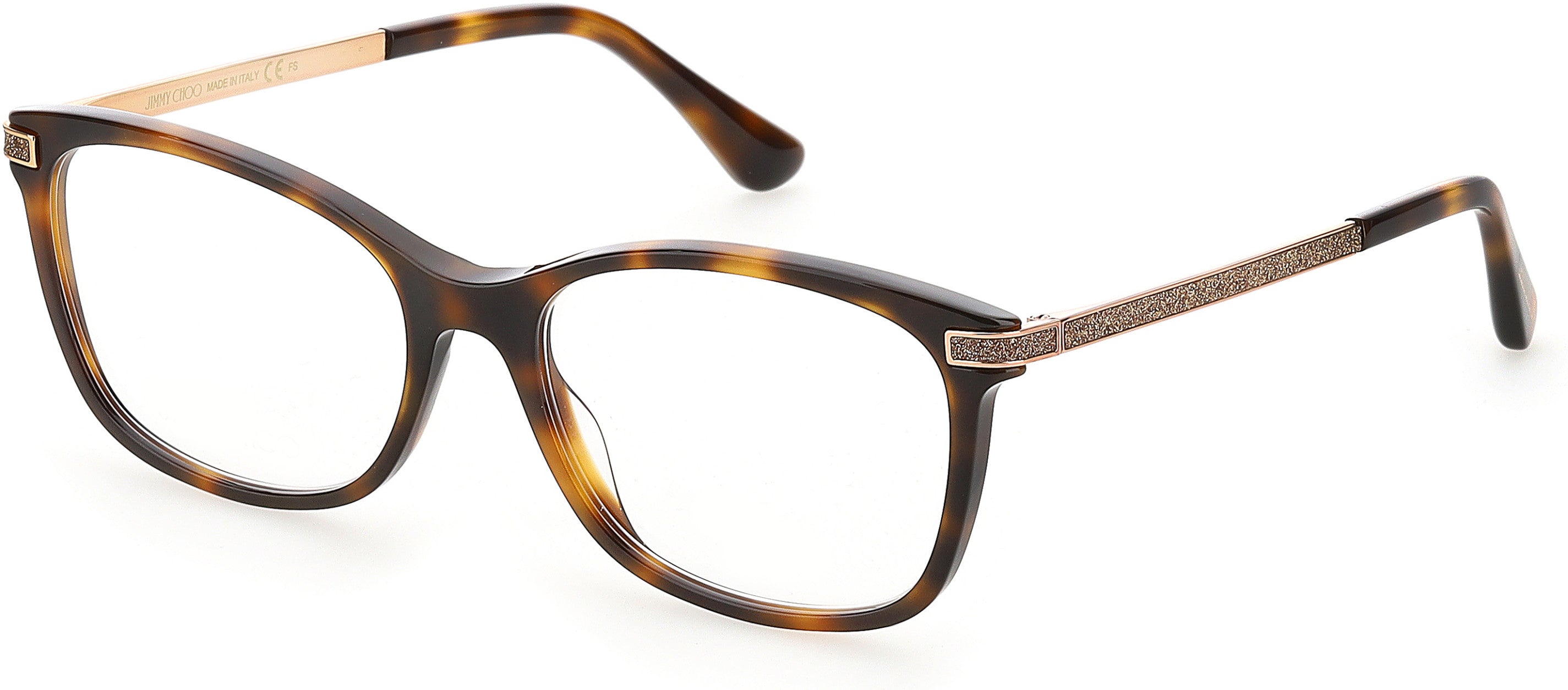  Jimmy Choo 269 Rectangular Eyeglasses 0086-0086  Dark Havana (00 Demo Lens)