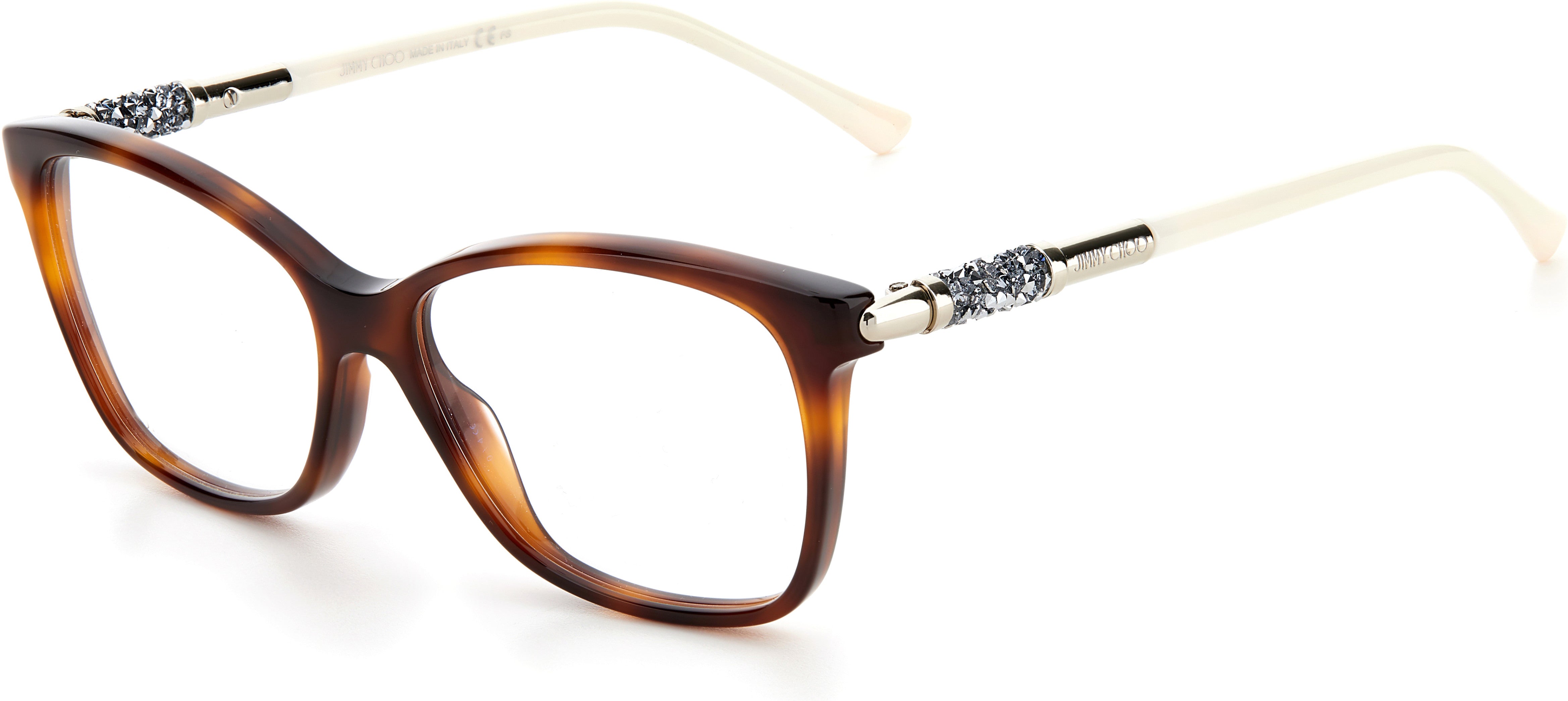  Jimmy Choo 292 Rectangular Eyeglasses 0086-0086  Dark Havana (00 Demo Lens)