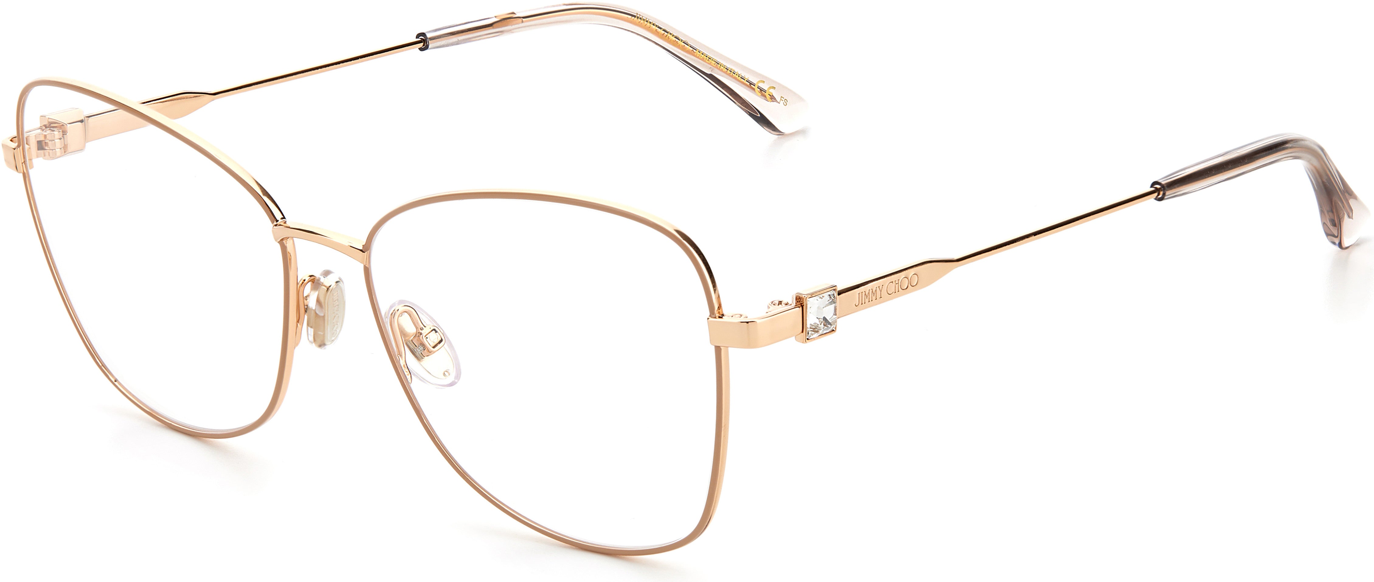  Jimmy Choo 304 Oval Modified Eyeglasses 0PY3-0PY3  Copgdnude (00 Demo Lens)