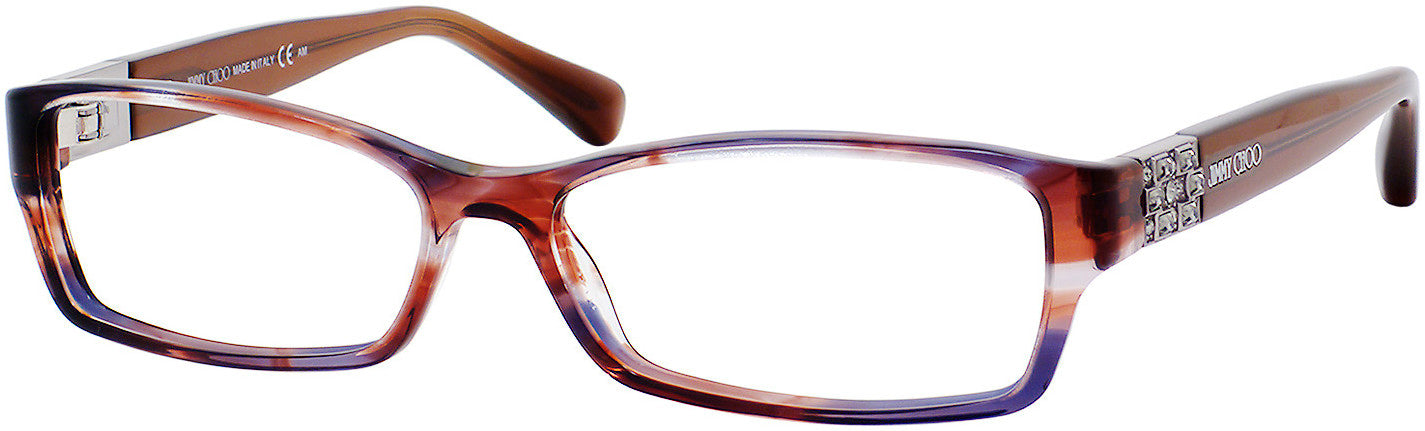  Jimmy Choo 41 Rectangular Eyeglasses 0E68-0E68  Havana Nugget / Brown (00 Demo Lens)
