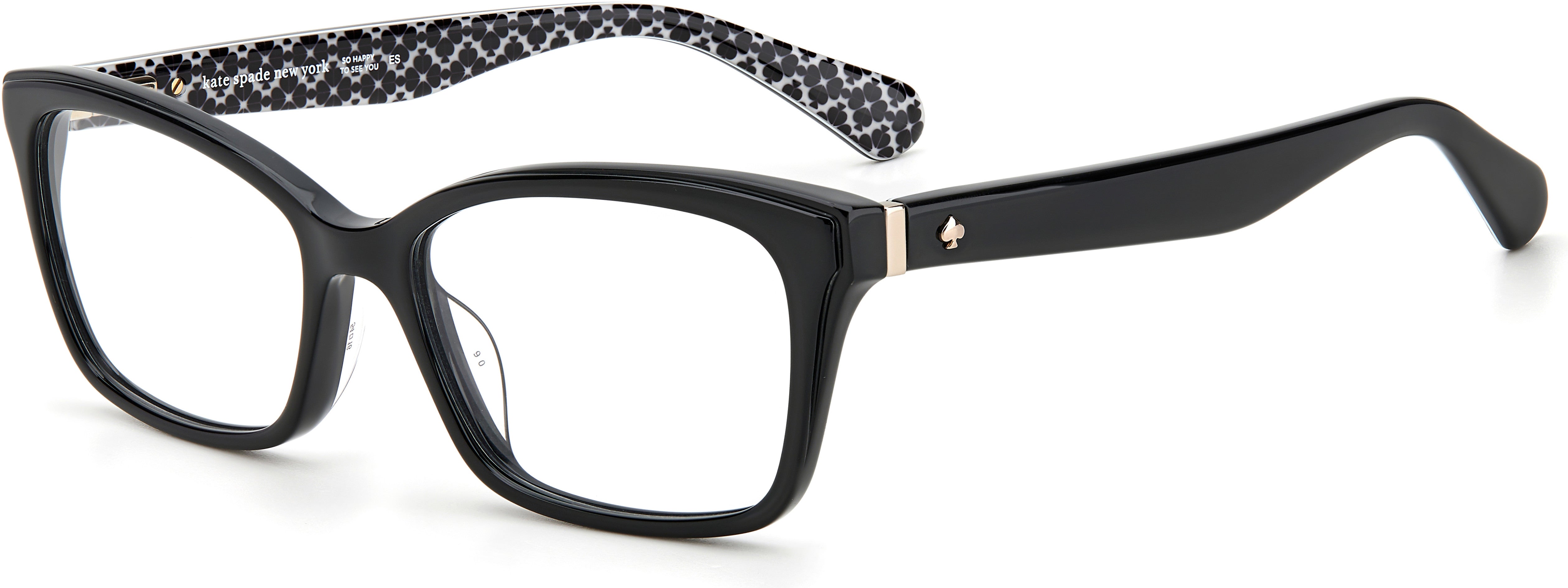 Kate Spade Jeri Rectangular Eyeglasses 07RM-07RM  Bkgdtbcqn (00 Demo Lens)