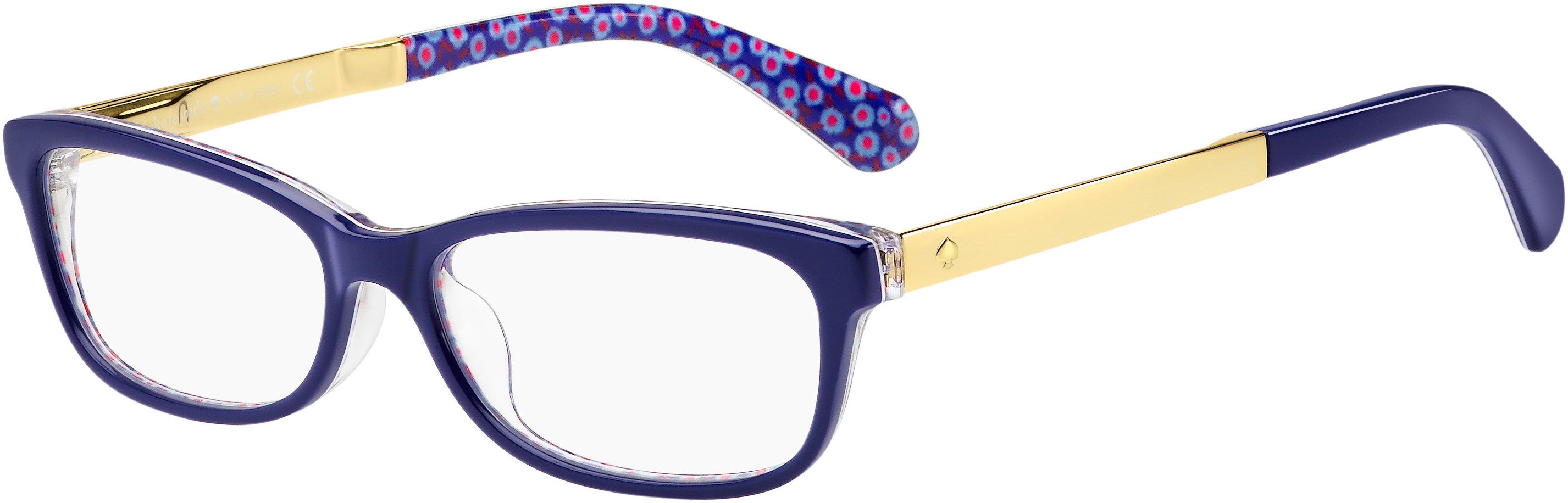 Kate Spade Jessalyn Rectangular Eyeglasses 0GF5-0GF5  Blue Palladium Transparent Blue (00 Demo Lens)