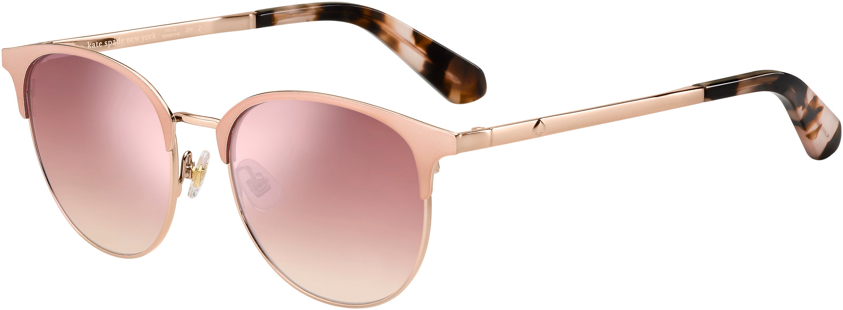 Kate Spade Joelynn/S Cat Eye/butterfly Sunglasses 0HT8-0HT8  Pink Havana (2S Pink Flash Silver)
