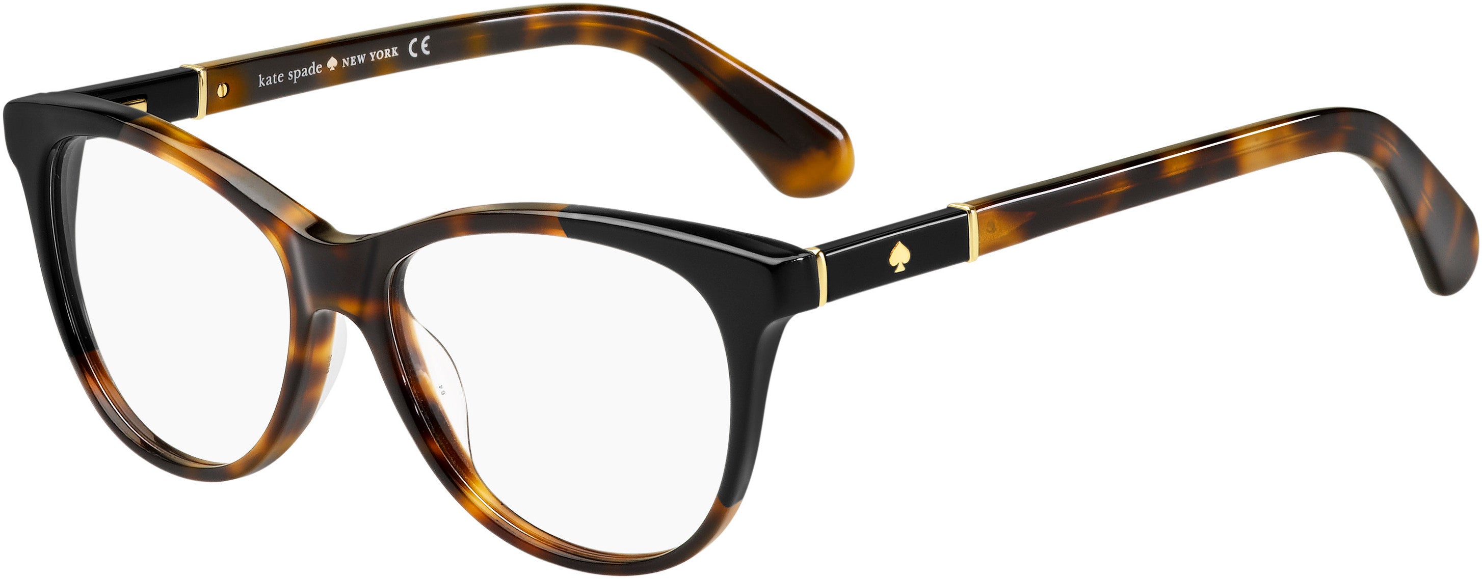 Kate Spade Johnna Oval Modified Eyeglasses 0581-0581  Havana Black (00 Demo Lens)