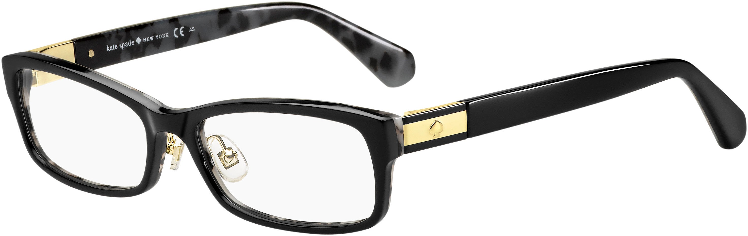 Kate Spade Jolisa Rectangular Eyeglasses 0581-0581  Havana Black (00 Demo Lens)