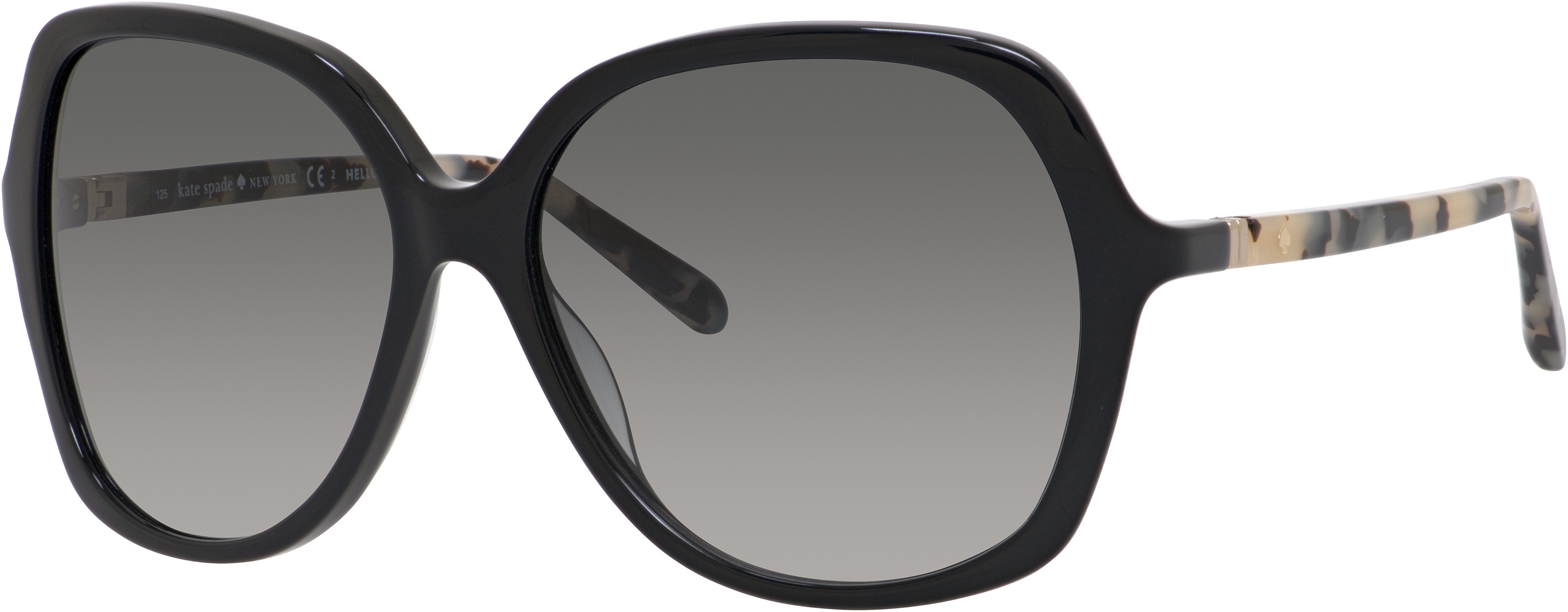 Kate Spade Jonell/S Rectangular Sunglasses 07KI-07KI  Black Havana (F8 Gray Gradient)