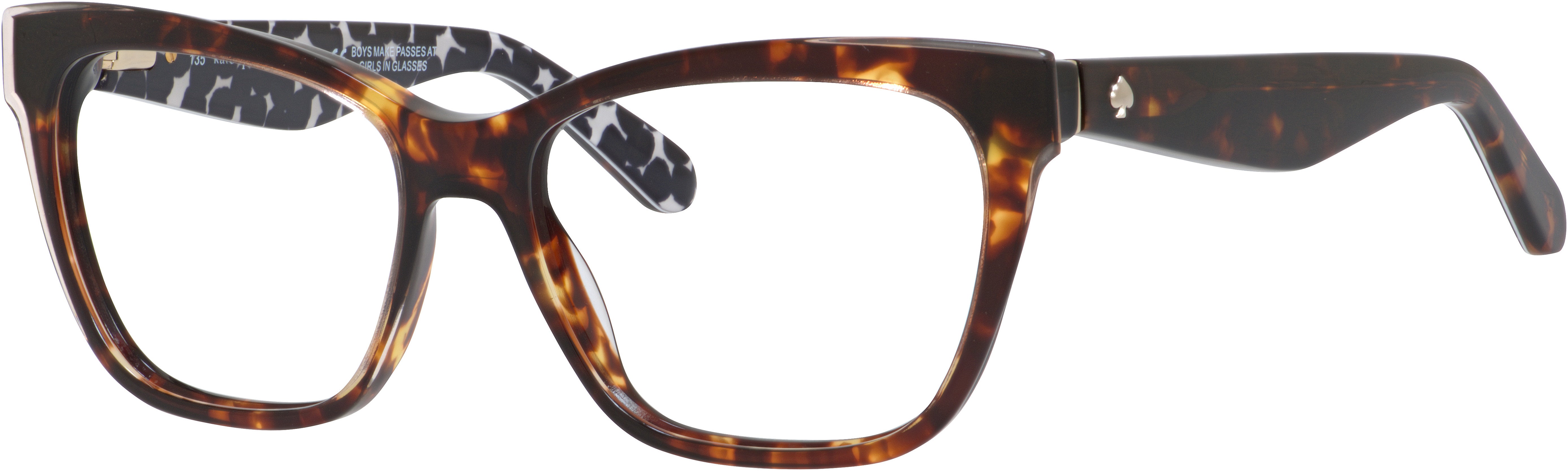 Kate Spade Joyann Rectangular Eyeglasses 0S3P-0S3P  Havana Cream Transparent (00 Demo Lens)