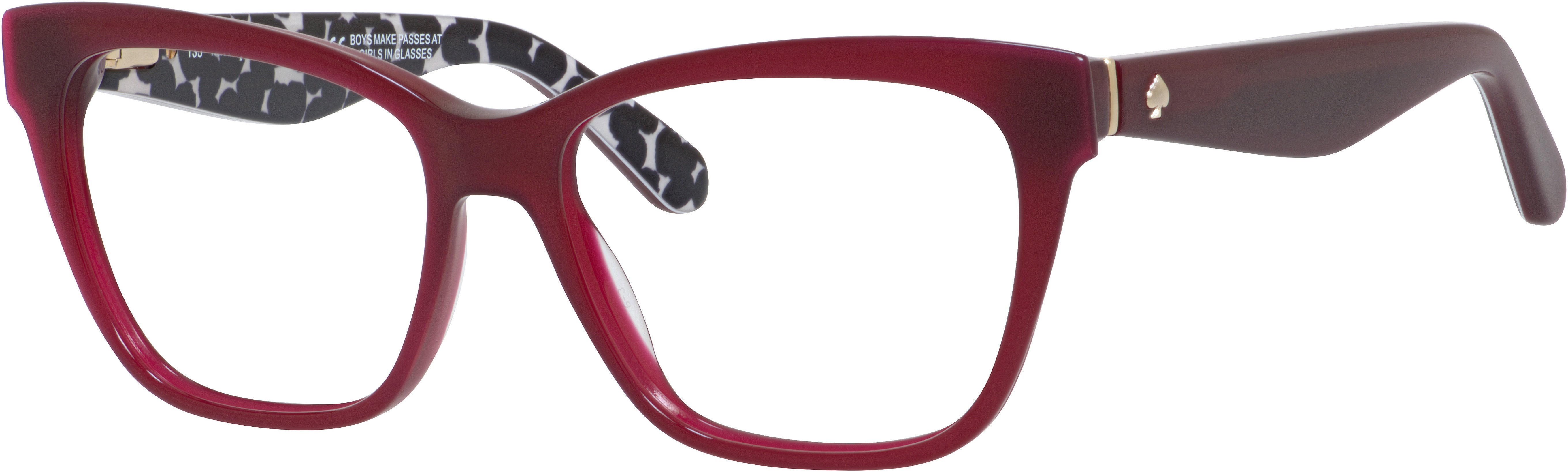 Kate Spade Joyann Rectangular Eyeglasses 0S4P-0S4P  Burgundy Black Transparent (00 Demo Lens)