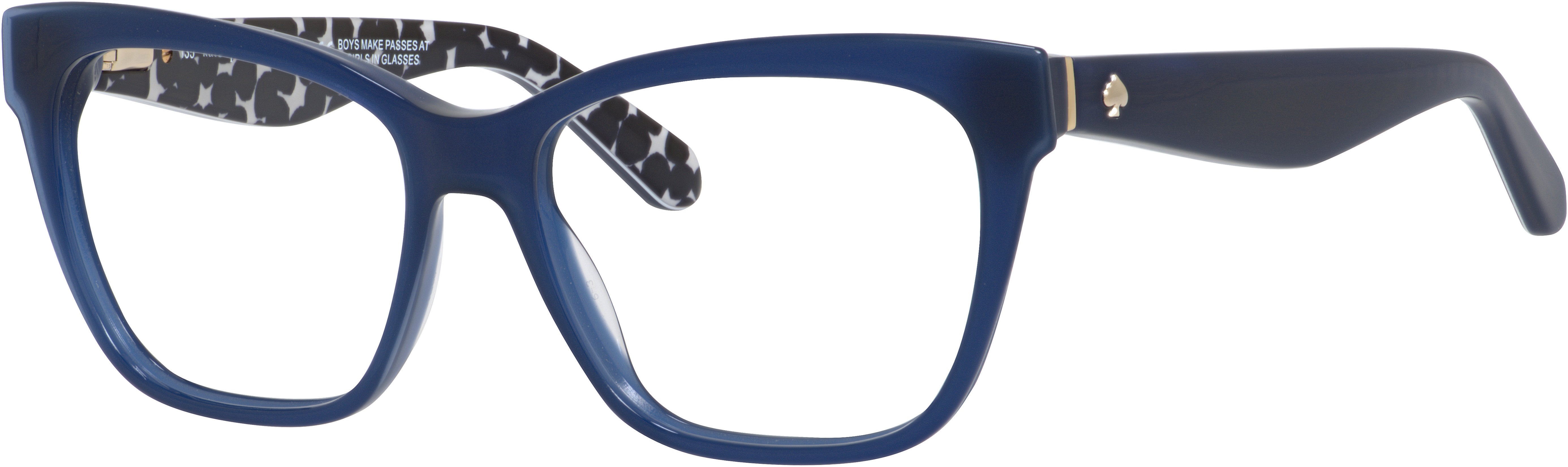 Kate Spade Joyann Rectangular Eyeglasses 0S4T-0S4T  Blue Black Transparent (00 Demo Lens)