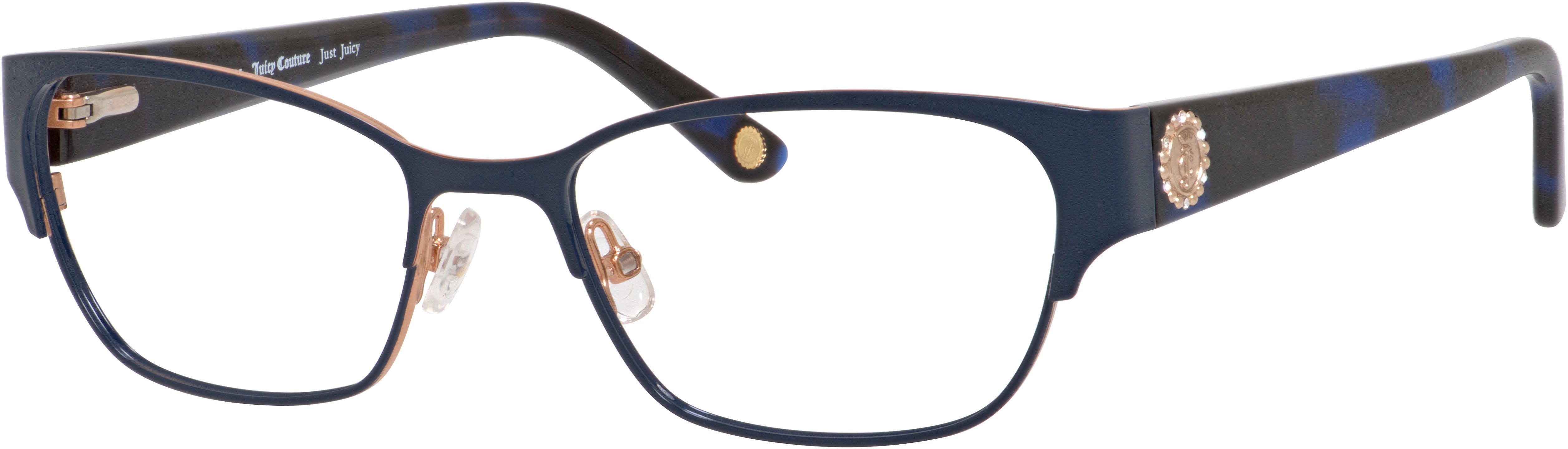 Juicy Couture Juicy 159 Rectangular Eyeglasses 0DA4-0DA4  Navy (00 Demo Lens)