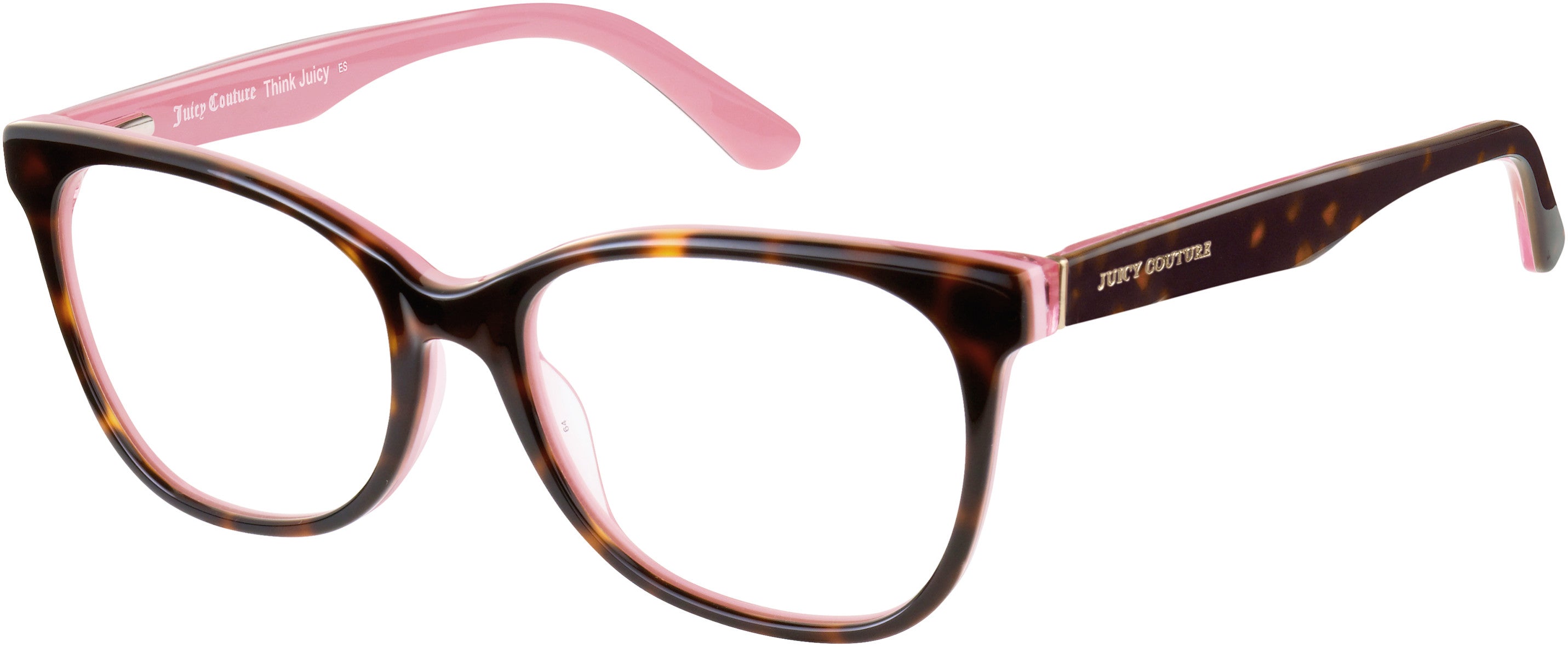 Juicy Couture Juicy 170 Square Eyeglasses 00T4-00T4  Havana Pink (00 Demo Lens)