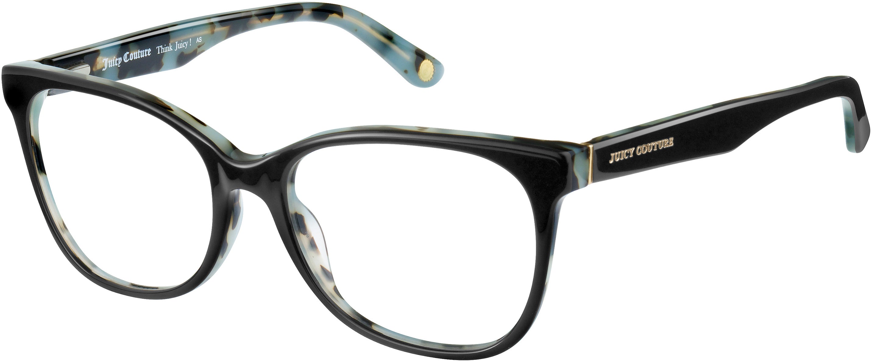 Juicy Couture Juicy 170 Square Eyeglasses 0WR7-0WR7  Black Havana (00 Demo Lens)