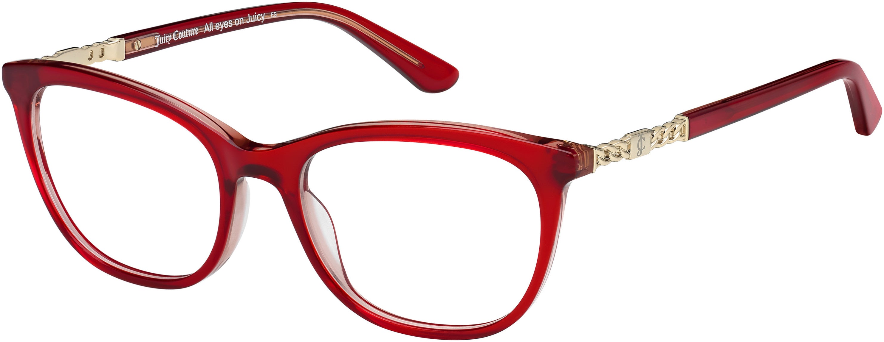 Juicy Couture Juicy 173 Square Eyeglasses 0LHF-0LHF  Opal Burgundy (00 Demo Lens)