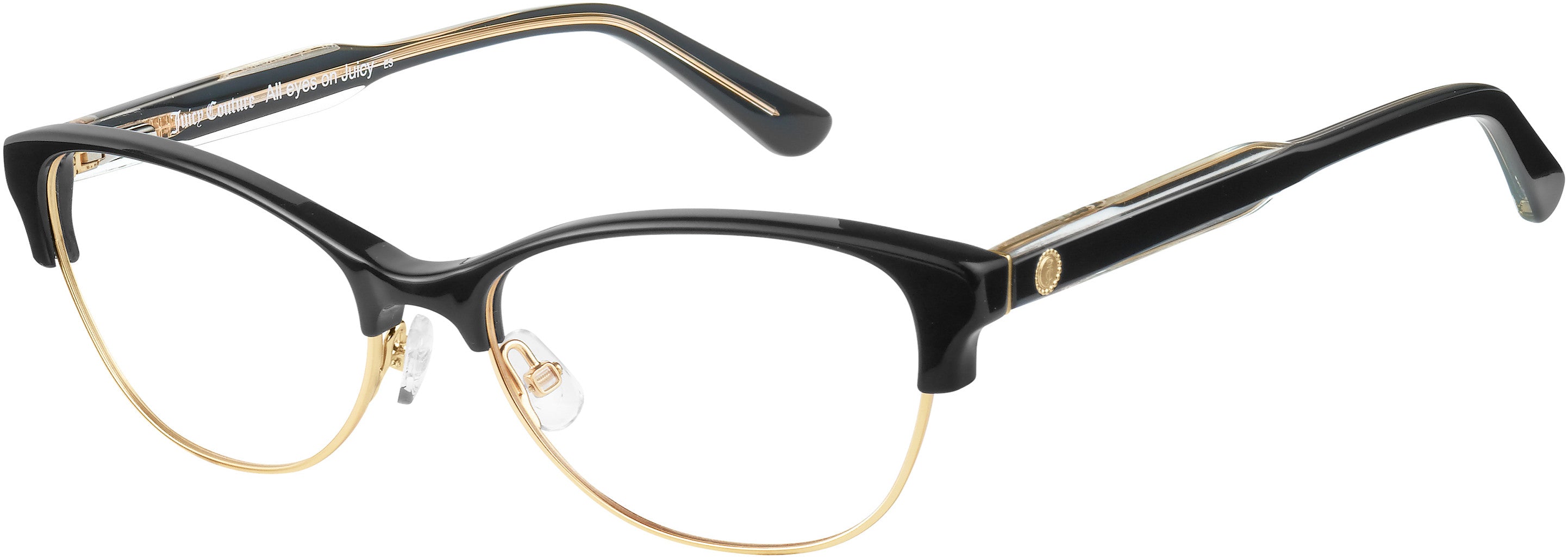 Juicy Couture Juicy 174 Oval Modified Eyeglasses 0807-0807  Black (00 Demo Lens)