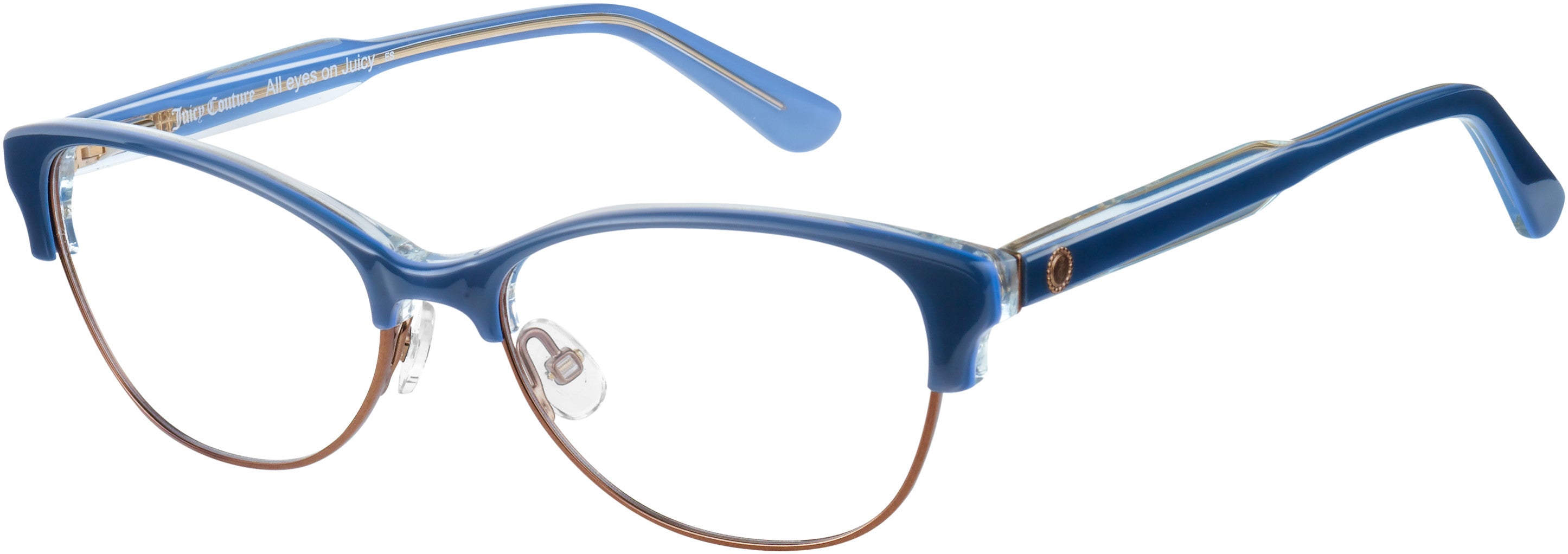Juicy Couture Juicy 174 Oval Modified Eyeglasses 0OXZ-0OXZ  Blue Crystal (00 Demo Lens)