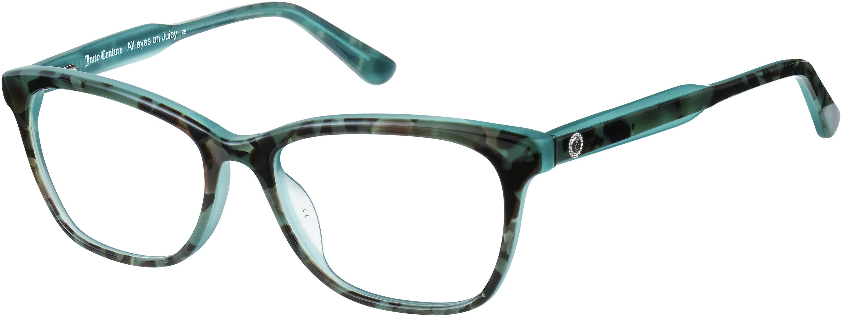 Juicy Couture Juicy 175 Rectangular Eyeglasses 0XGW-0XGW  Green Havana (00 Demo Lens)
