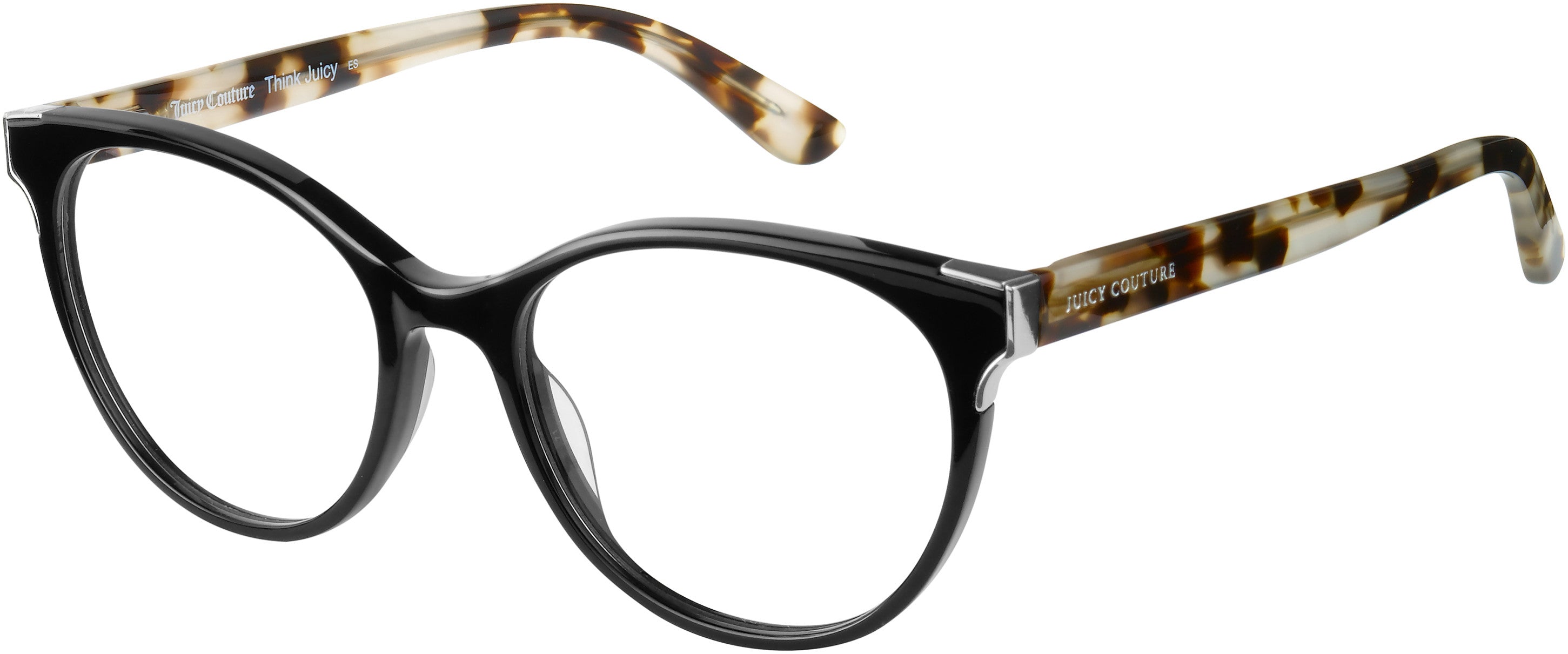 Juicy Couture Juicy 176 Oval Modified Eyeglasses 0807-0807  Black (00 Demo Lens)
