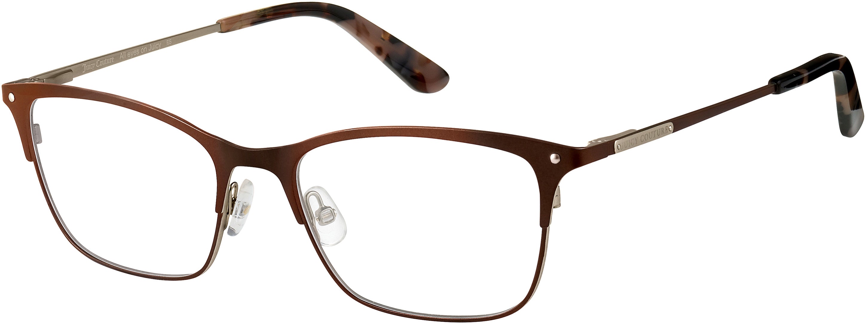 Juicy Couture Juicy 184 Rectangular Eyeglasses 009Q-009Q  Brown (00 Demo Lens)