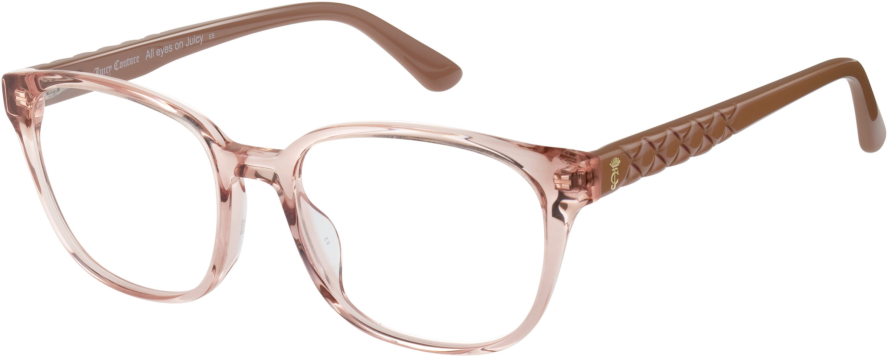 Juicy Couture Juicy 186 Rectangular Eyeglasses 03DV-03DV  Crystal Pink (00 Demo Lens)