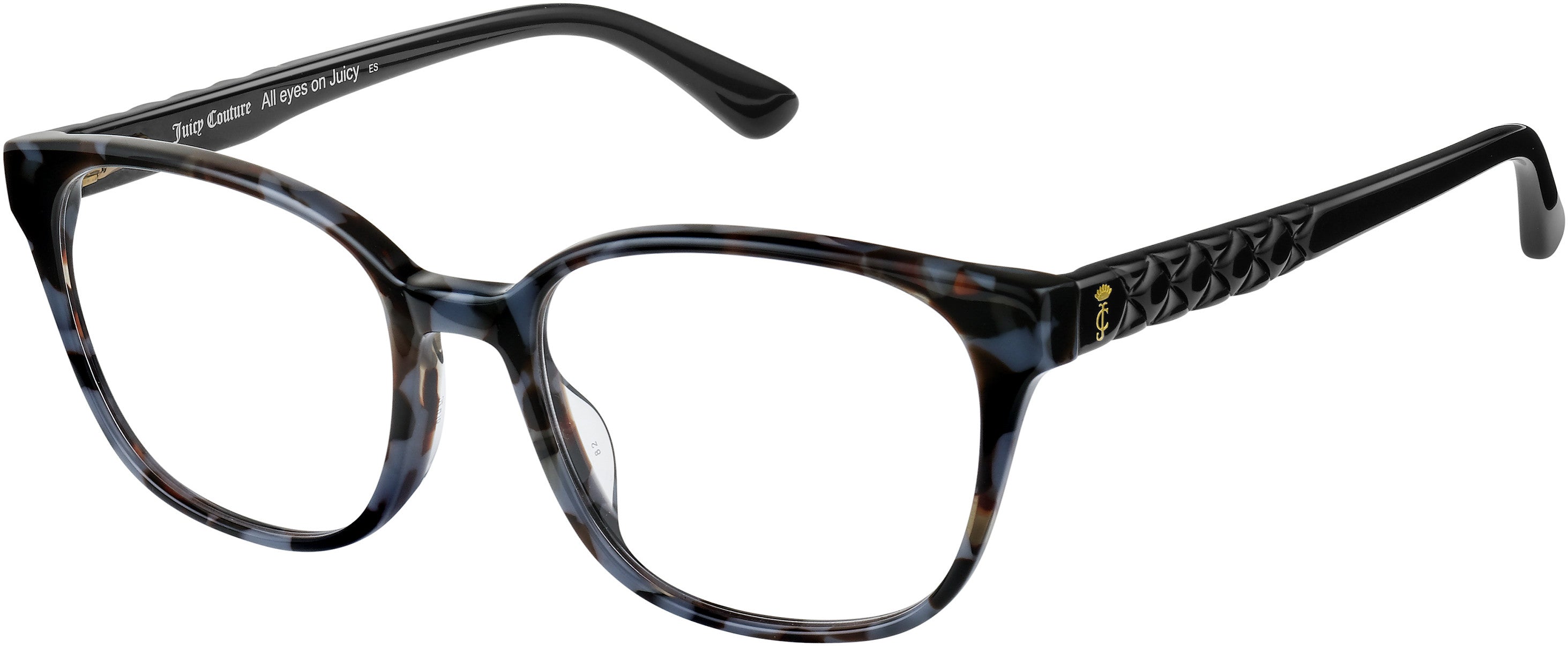 Juicy Couture Juicy 186 Rectangular Eyeglasses 0ACI-0ACI  Gray Bksptd (00 Demo Lens)