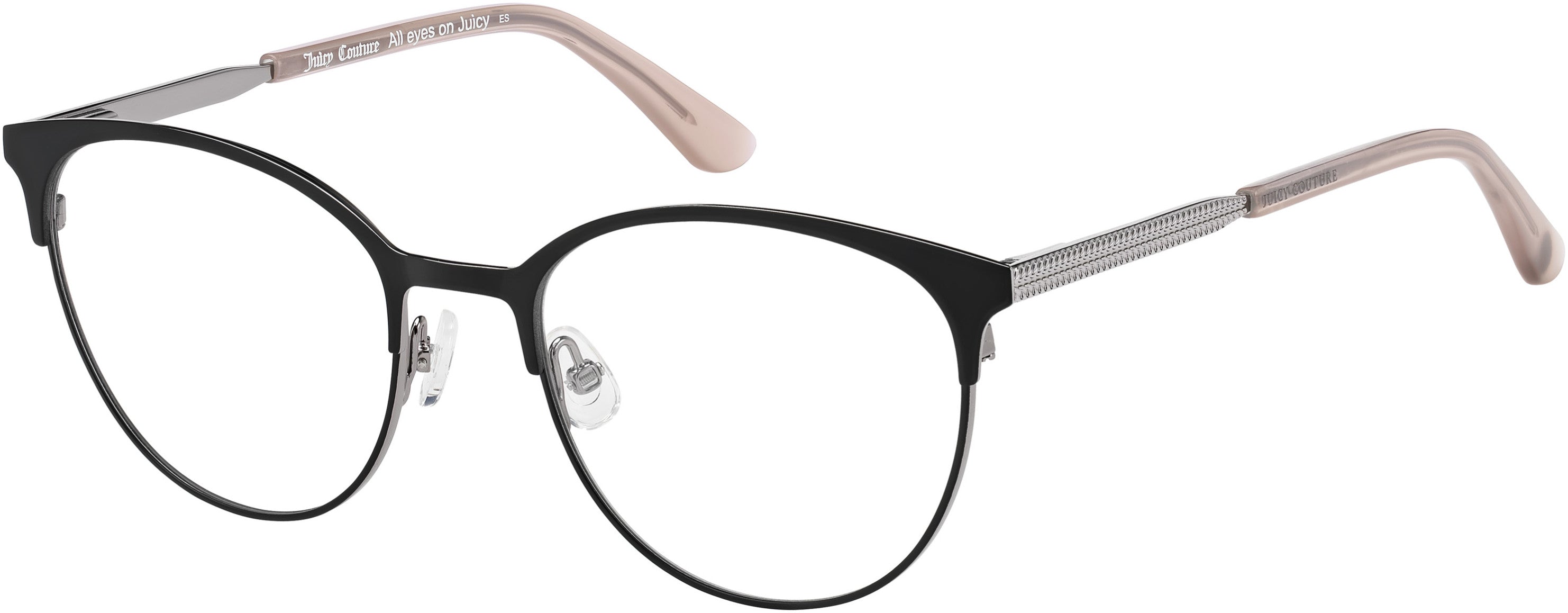 Juicy Couture Juicy 189 Oval Modified Eyeglasses 0003-0003  Matte Black (00 Demo Lens)