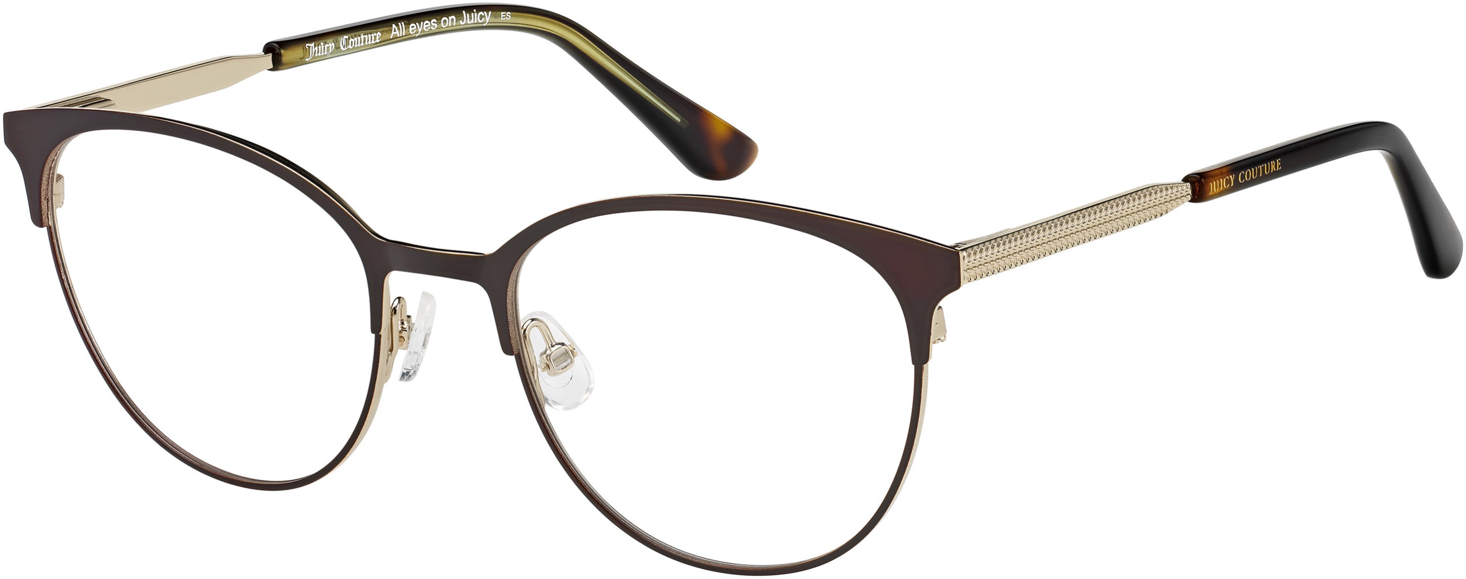 Juicy Couture Juicy 189 Oval Modified Eyeglasses 0YZ4-0YZ4  Matte Brown (00 Demo Lens)