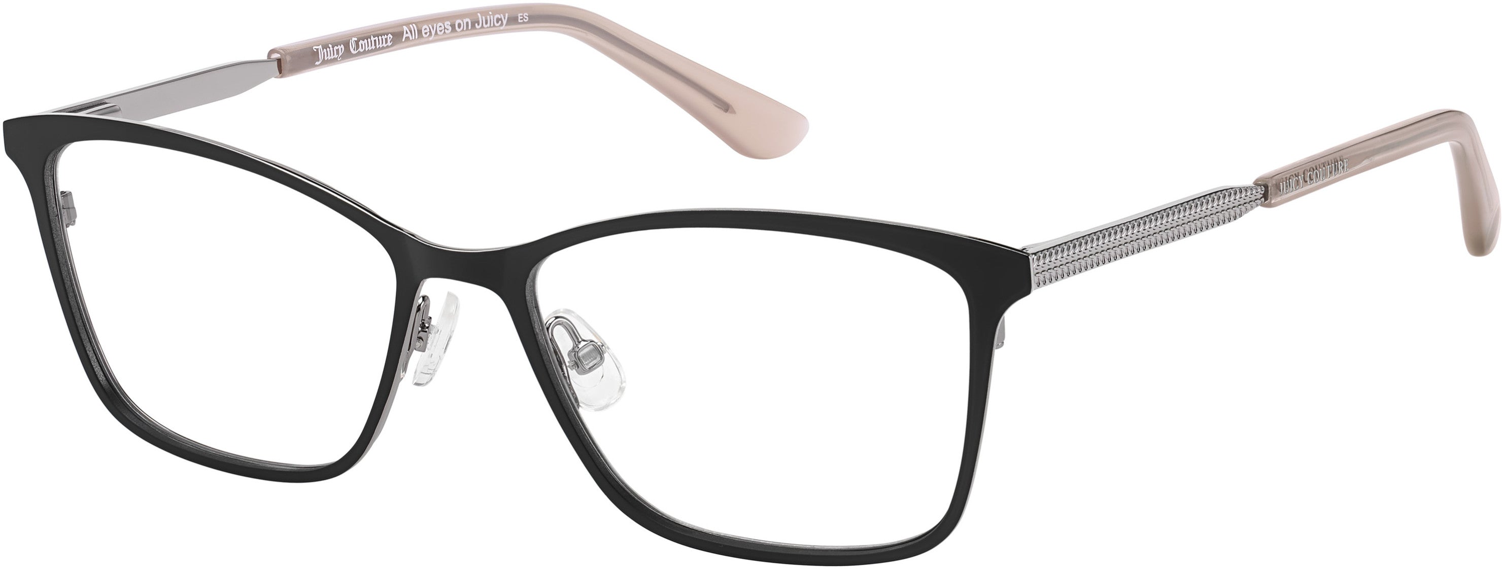 Juicy Couture Juicy 190 Rectangular Eyeglasses 0003-0003  Matte Black (00 Demo Lens)
