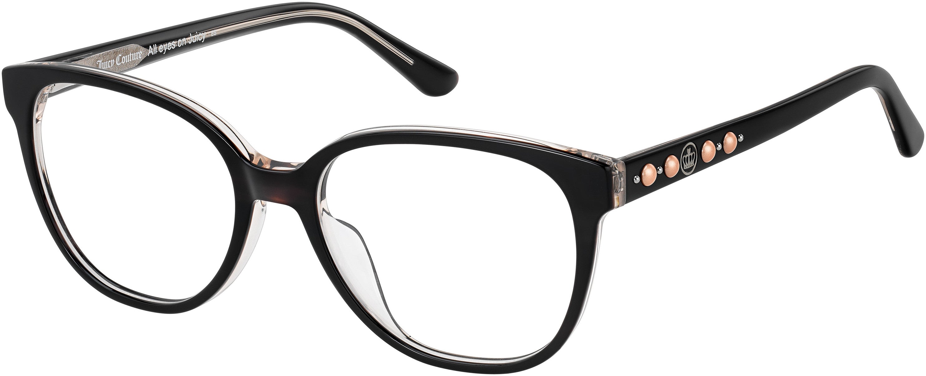 Juicy Couture Juicy 194 Rectangular Eyeglasses 0807-0807  Black (00 Demo Lens)