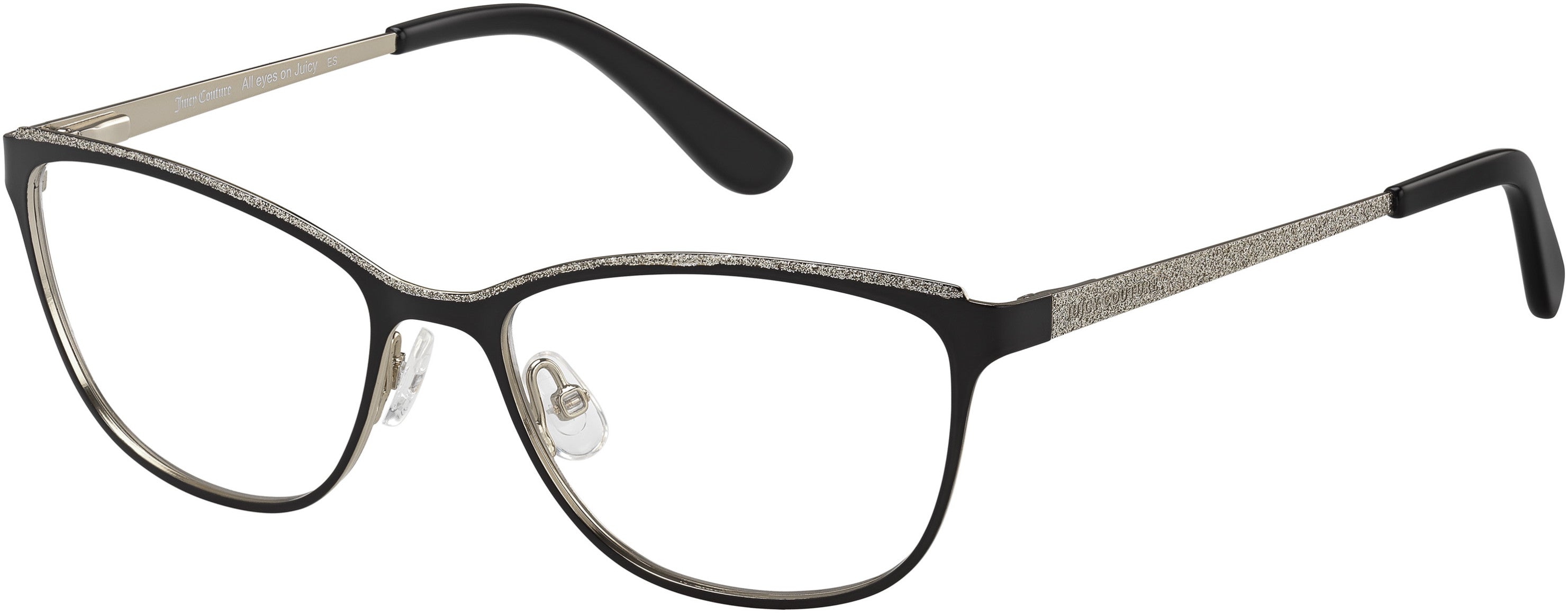 Juicy Couture Juicy 195 Rectangular Eyeglasses 0003-0003  Matte Black (00 Demo Lens)