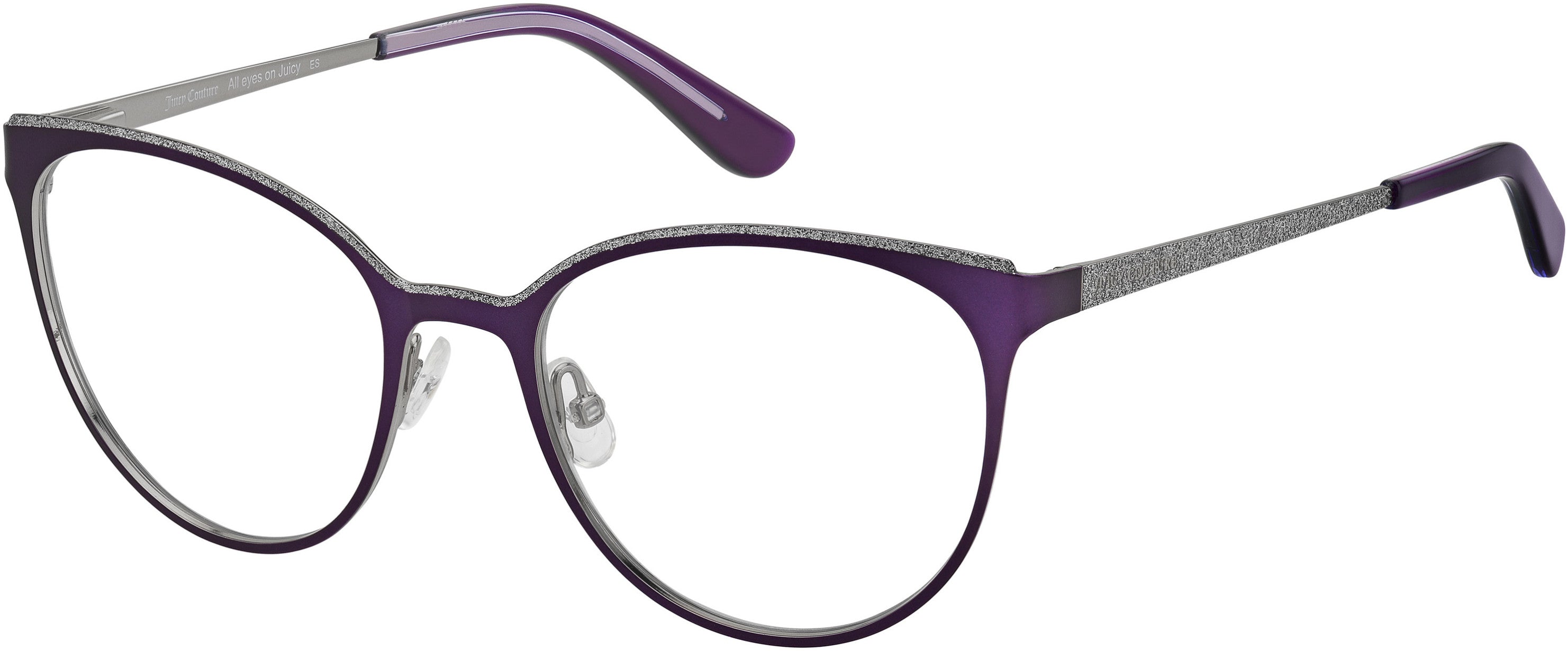 Juicy Couture Juicy 196 Oval Modified Eyeglasses 01JZ-01JZ  Matte Purple Violet (00 Demo Lens)