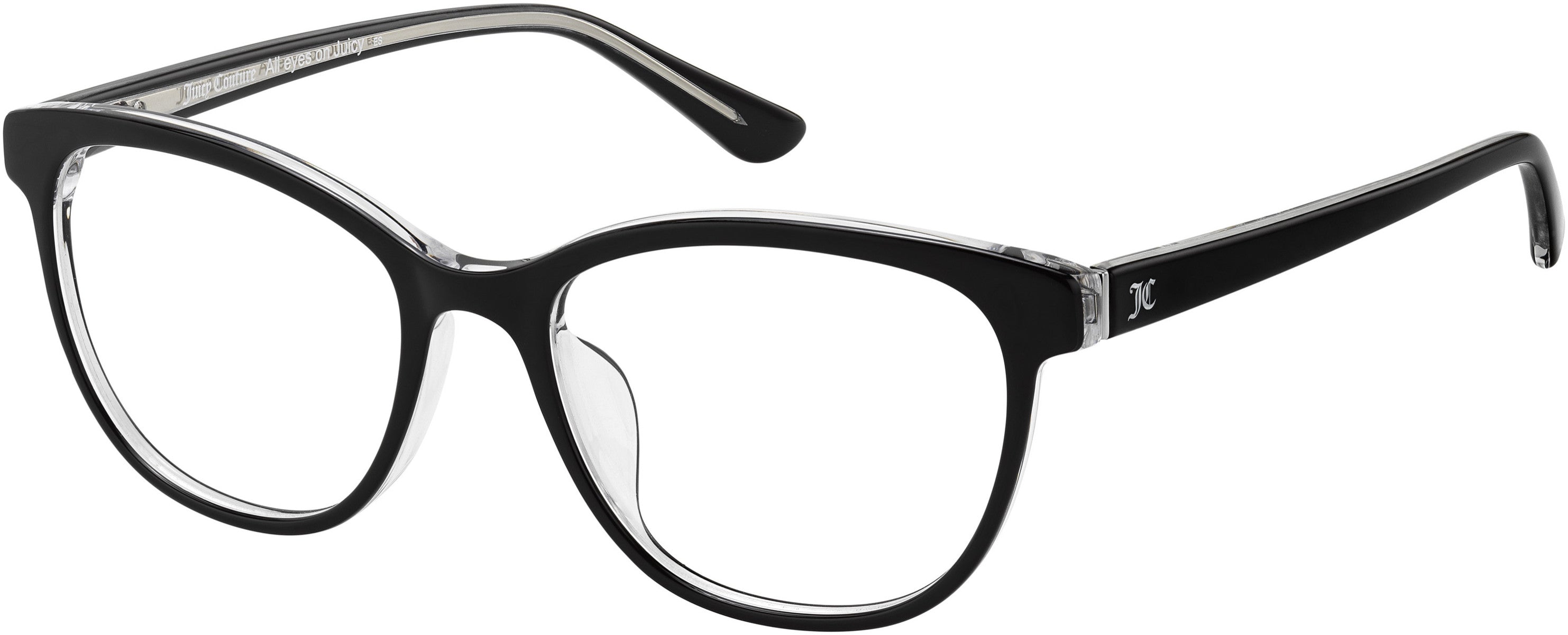 Juicy Couture Juicy 197 Rectangular Eyeglasses 0807-0807  Black (00 Demo Lens)
