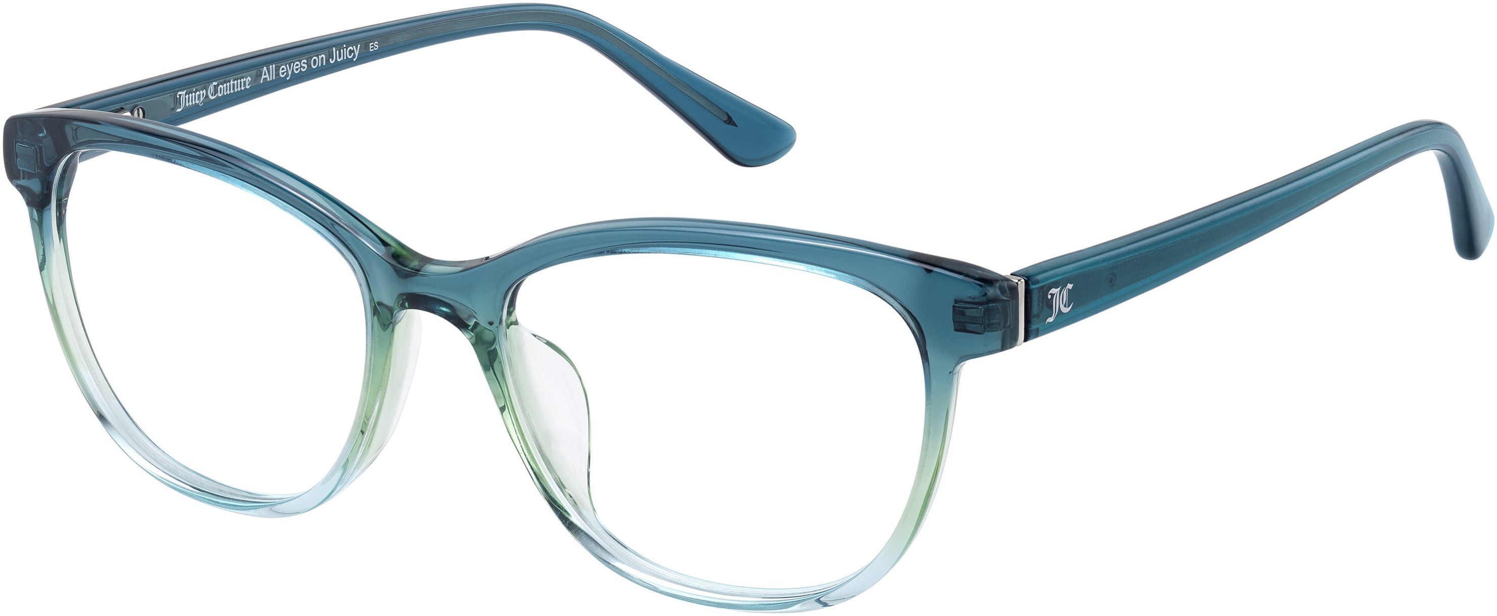 Juicy Couture Juicy 197 Rectangular Eyeglasses 0B7K-0B7K  Blue Teal (00 Demo Lens)