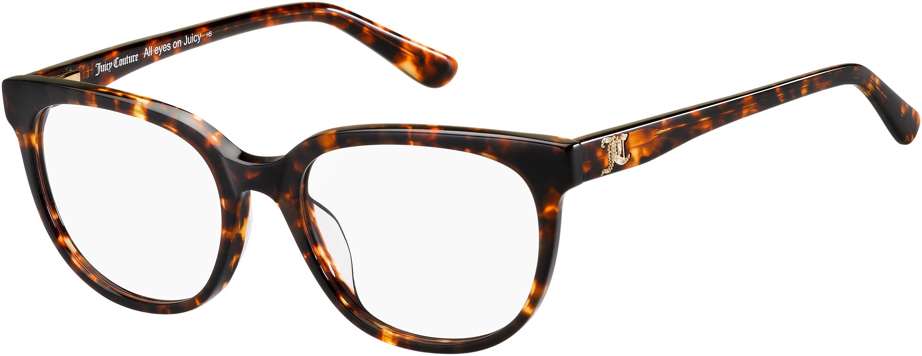 Juicy Couture Juicy 199/G Rectangular Eyeglasses 0086-0086  Dark Havana (00 Demo Lens)