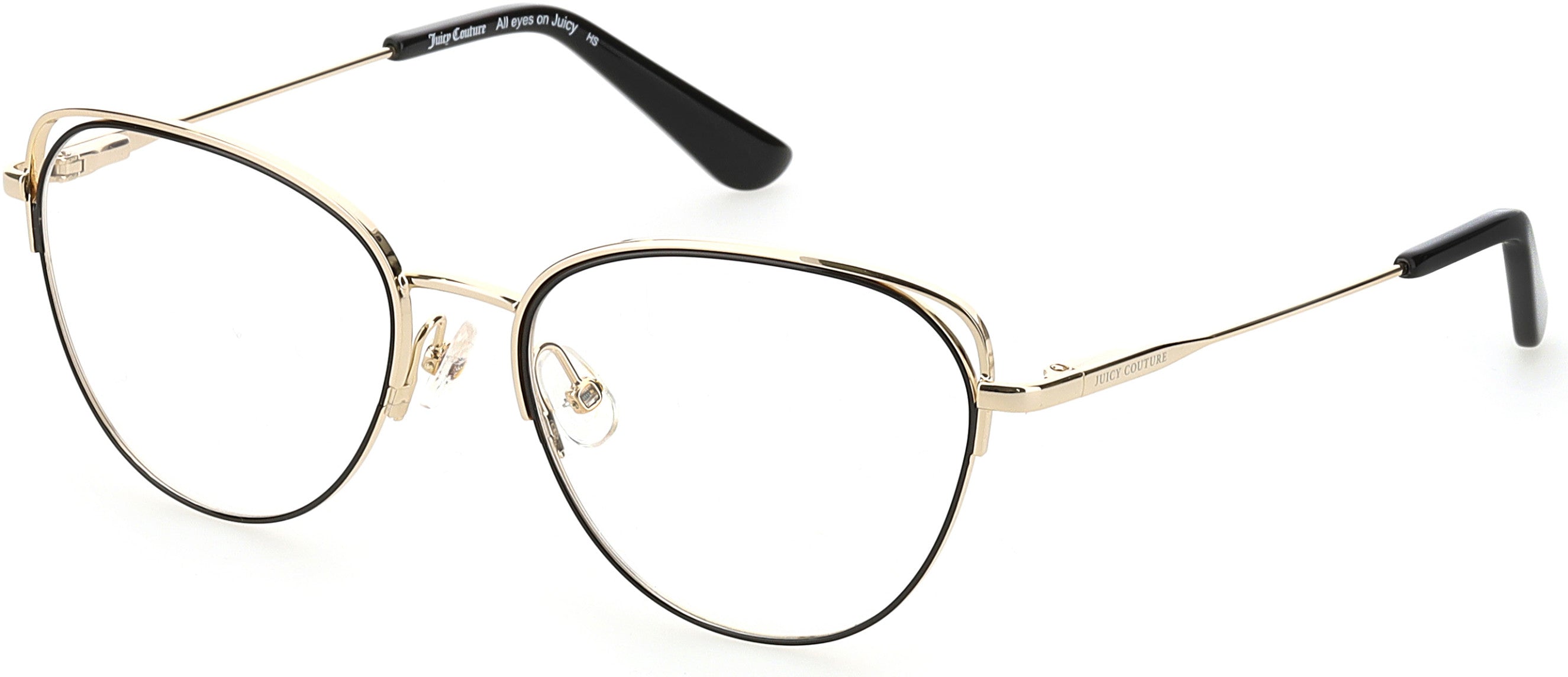 Juicy Couture Juicy 200/G Cat Eye/butterfly Eyeglasses 0RHL-0RHL  Gold Black (00 Demo Lens)