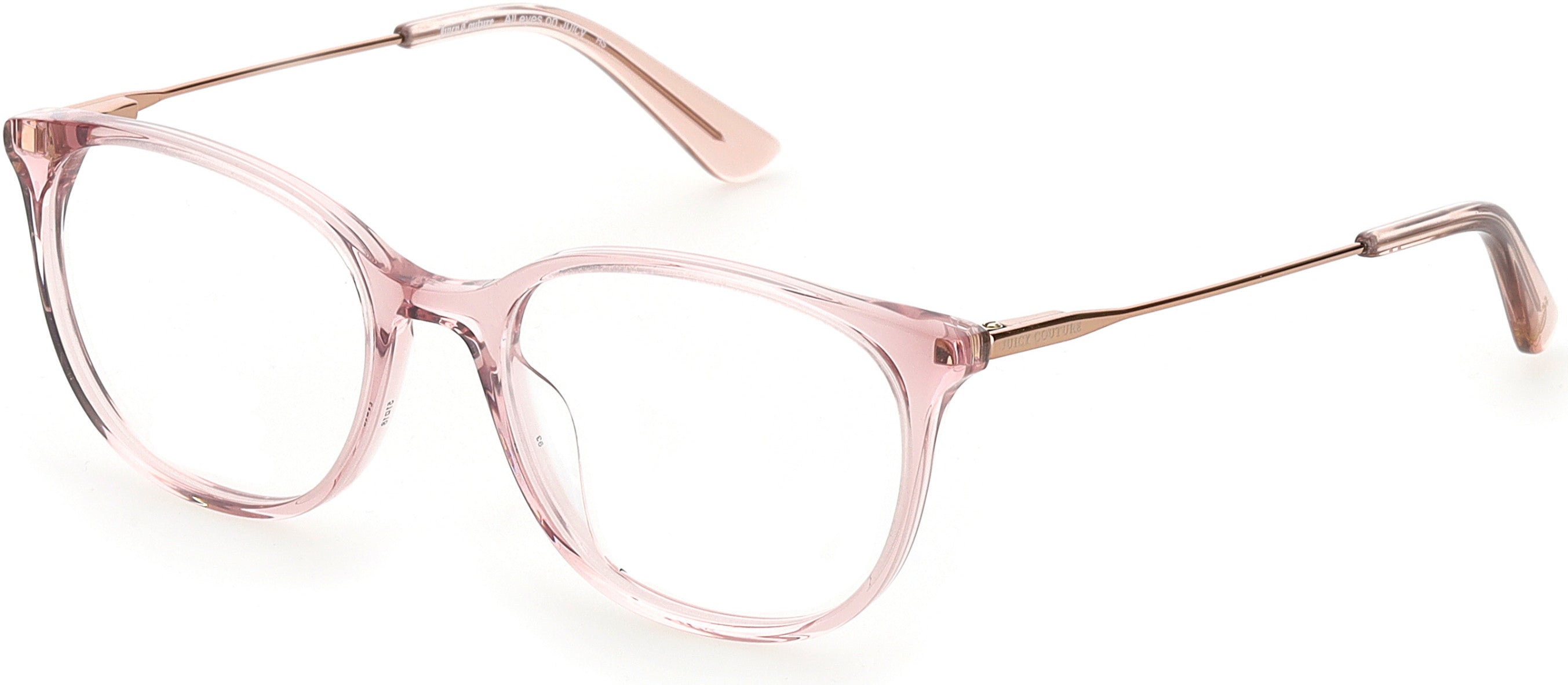 Juicy Couture Juicy 201/G Rectangular Eyeglasses 03DV-03DV  Crystal Pink (00 Demo Lens)