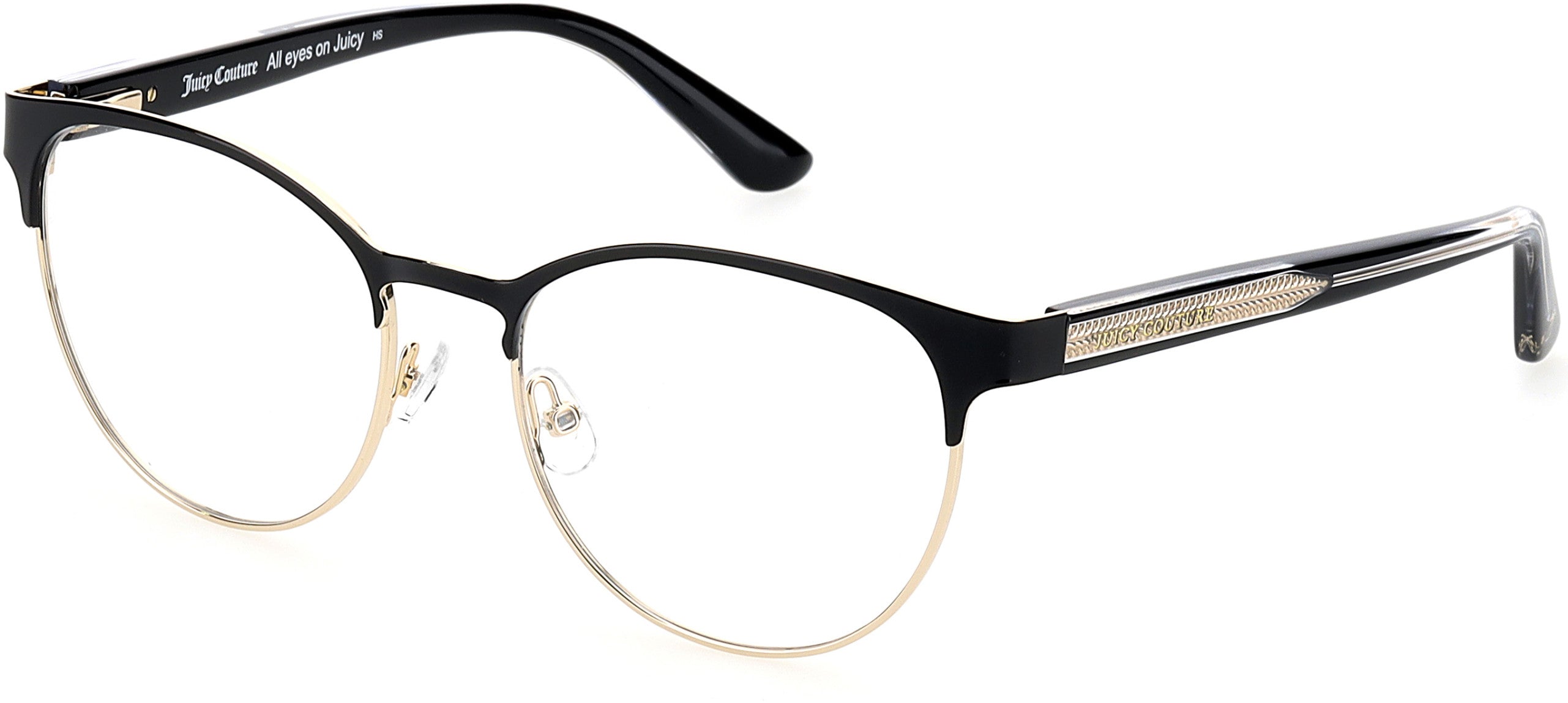 Juicy Couture Juicy 203/G Oval Modified Eyeglasses 0807-0807  Black (00 Demo Lens)