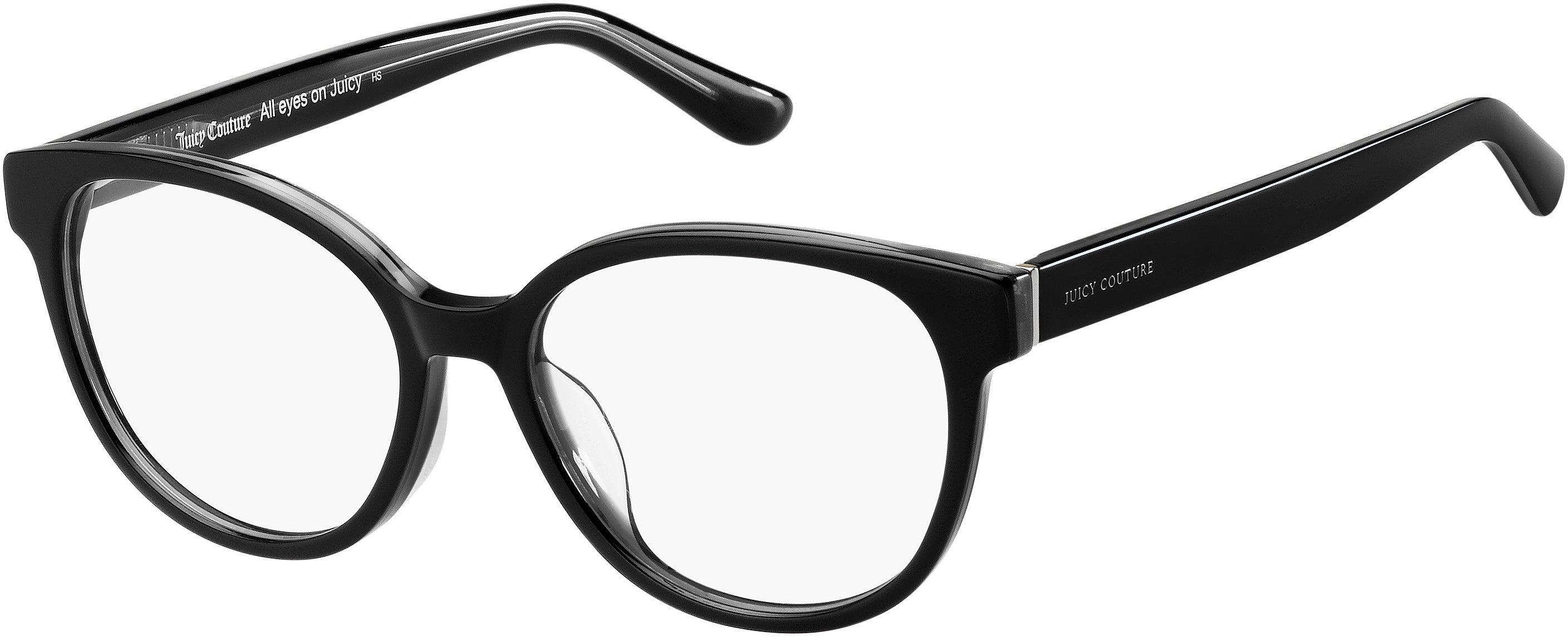 Juicy Couture Juicy 204 Oval Modified Eyeglasses 0807-0807  Black (00 Demo Lens)