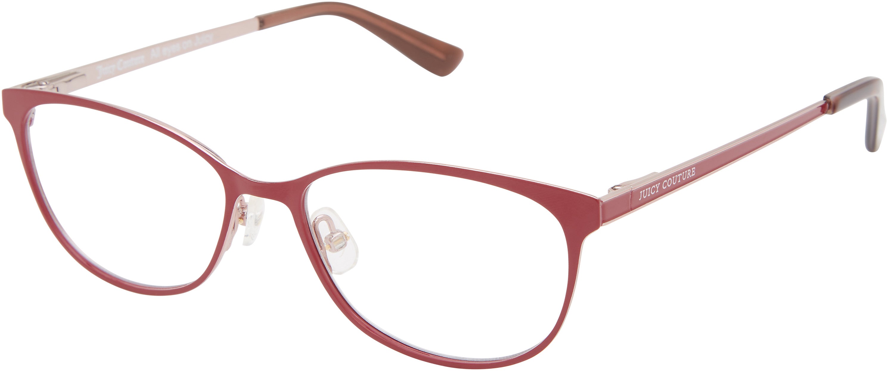 Juicy Couture Juicy 206 Rectangular Eyeglasses 035J-035J  Pink (00 Demo Lens)