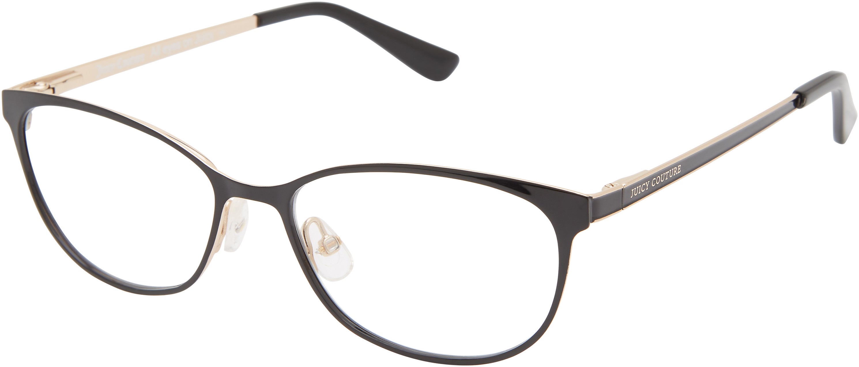 Juicy Couture Juicy 206 Rectangular Eyeglasses 0807-0807  Black (00 Demo Lens)