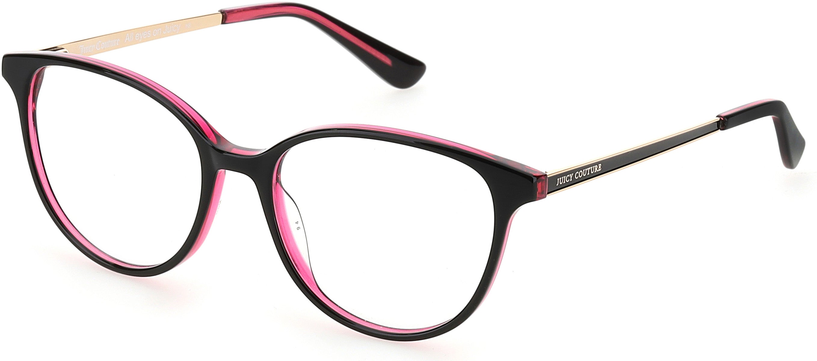Juicy Couture Juicy 207/G Oval Modified Eyeglasses 0807-0807  Black (00 Demo Lens)