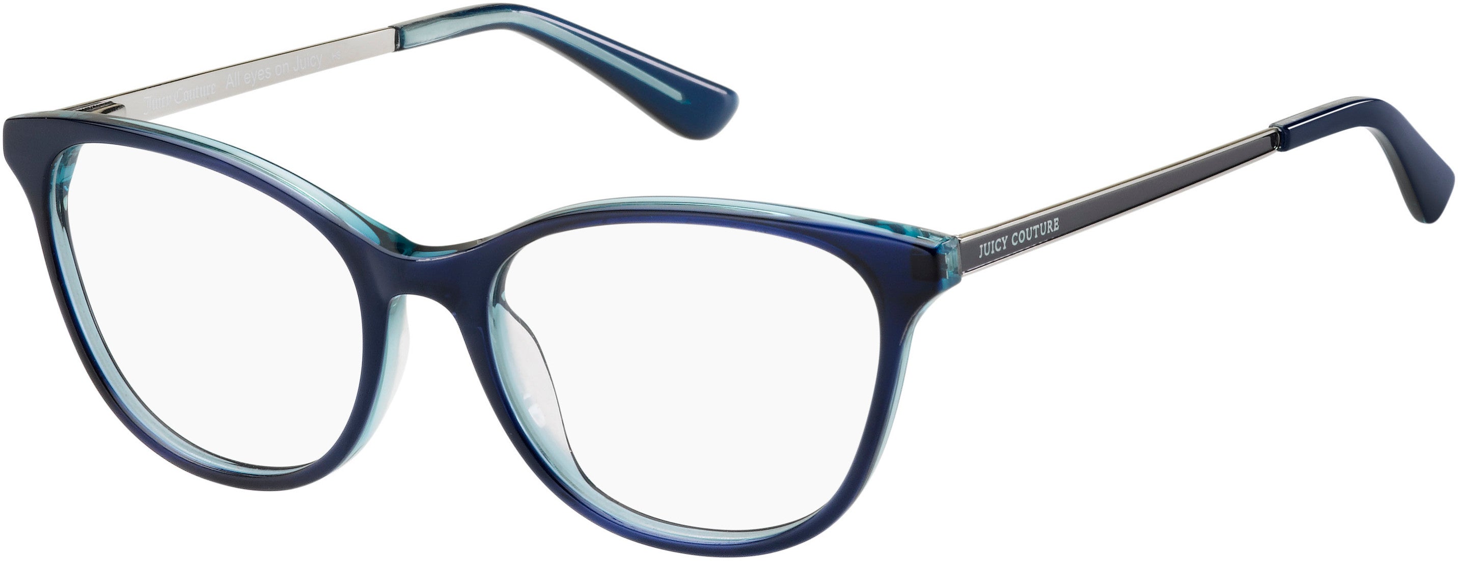 Juicy Couture Juicy 208 Cat Eye/butterfly Eyeglasses 0QM4-0QM4  Crystal Blue (00 Demo Lens)