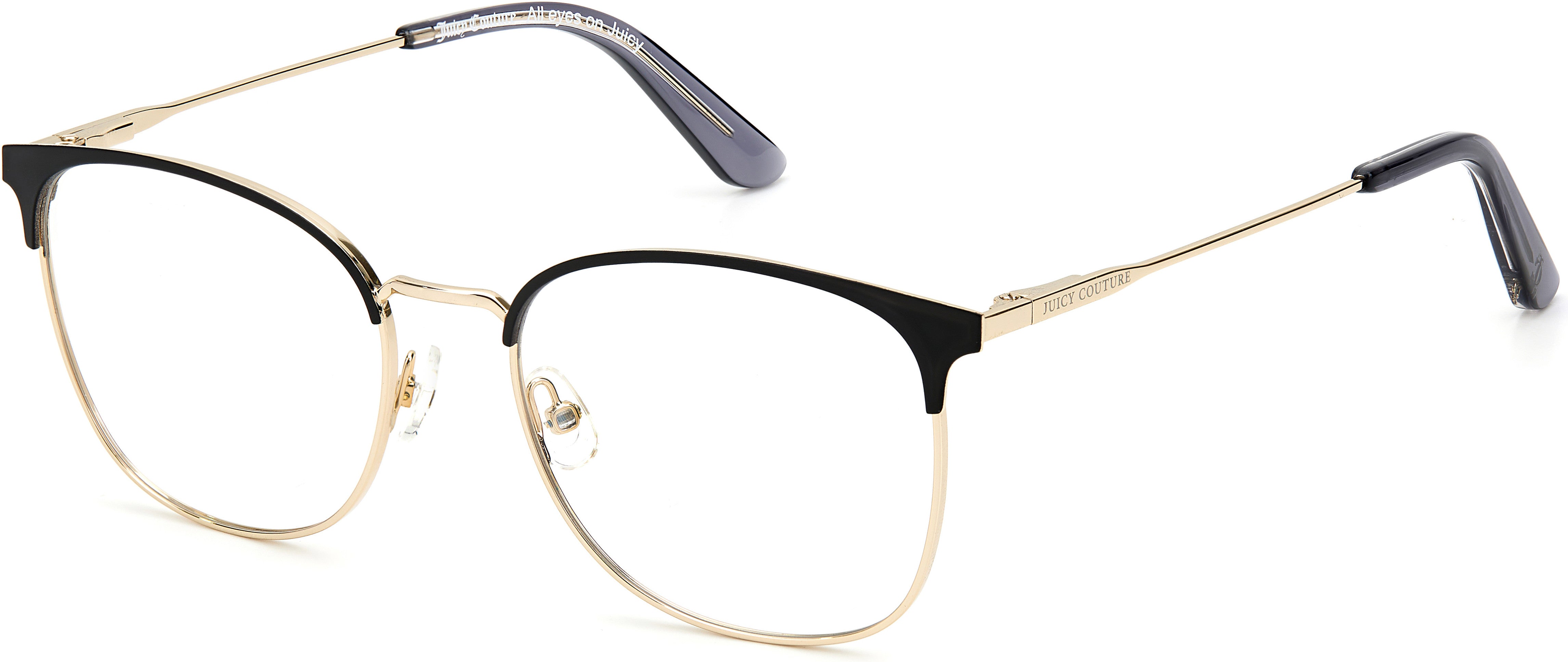 Juicy Couture Juicy 212 Oval Modified Eyeglasses 0003-0003  Matte Black (00 Demo Lens)