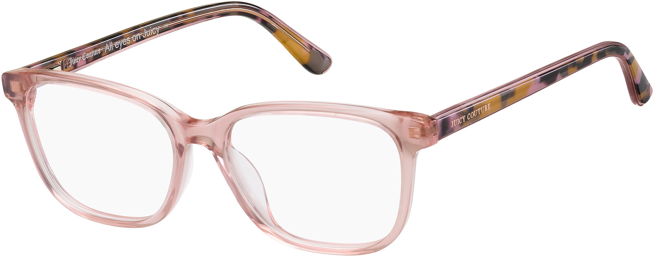 Juicy Couture Juicy 213 Rectangular Eyeglasses 03DV-03DV  Crystal Pink (00 Demo Lens)