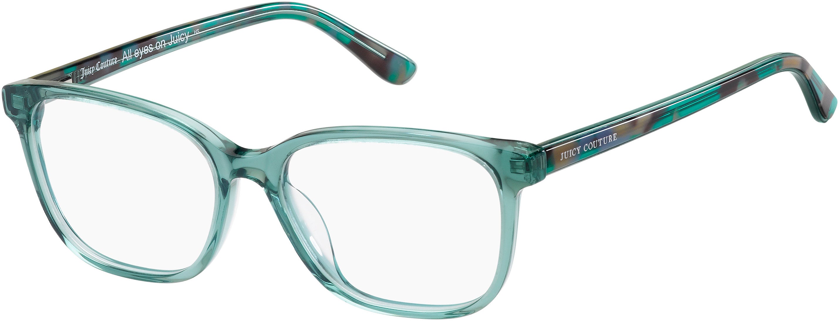 Juicy Couture Juicy 213 Rectangular Eyeglasses 0VGZ-0VGZ  Crystal Teal (00 Demo Lens)