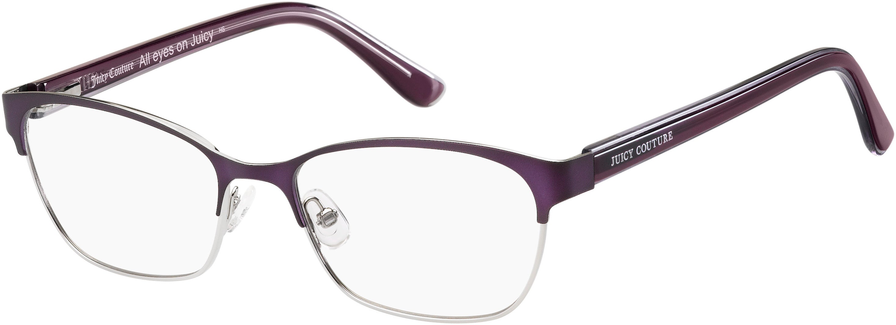 Juicy Couture Juicy 214 Rectangular Eyeglasses 0B3V-0B3V  Violet (00 Demo Lens)