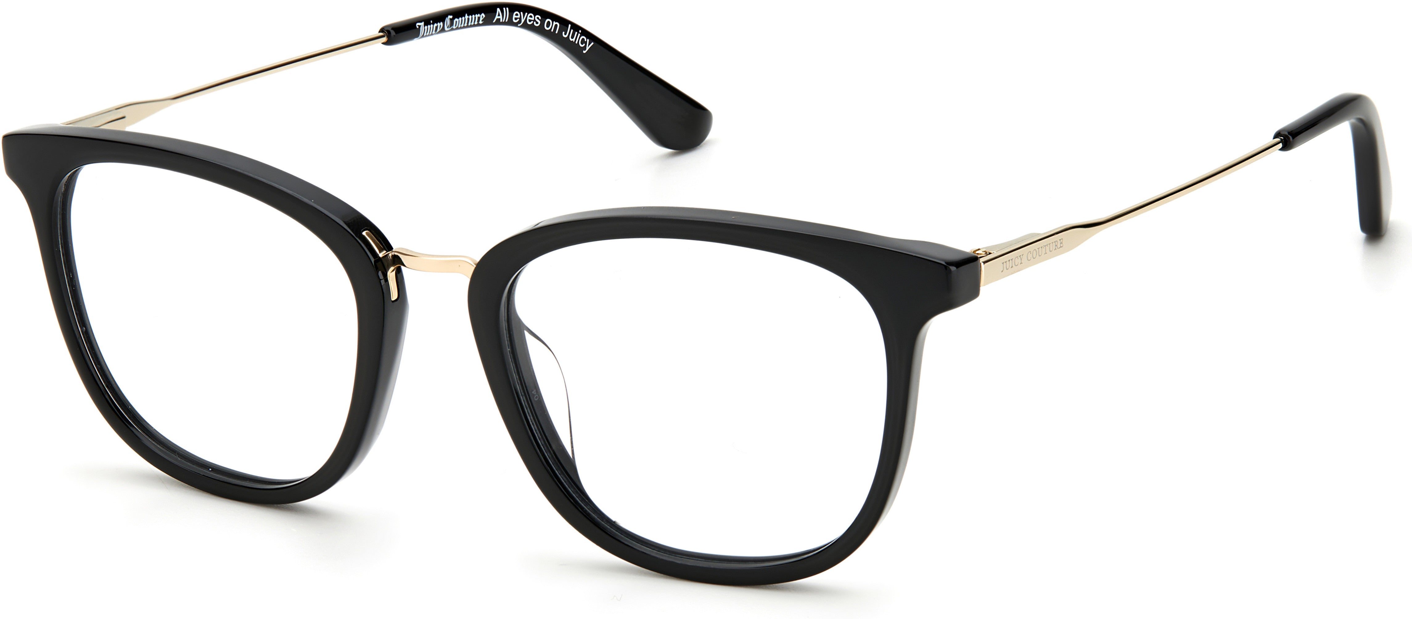 Juicy Couture Juicy 219 Rectangular Eyeglasses 0807-0807  Black (00 Demo Lens)